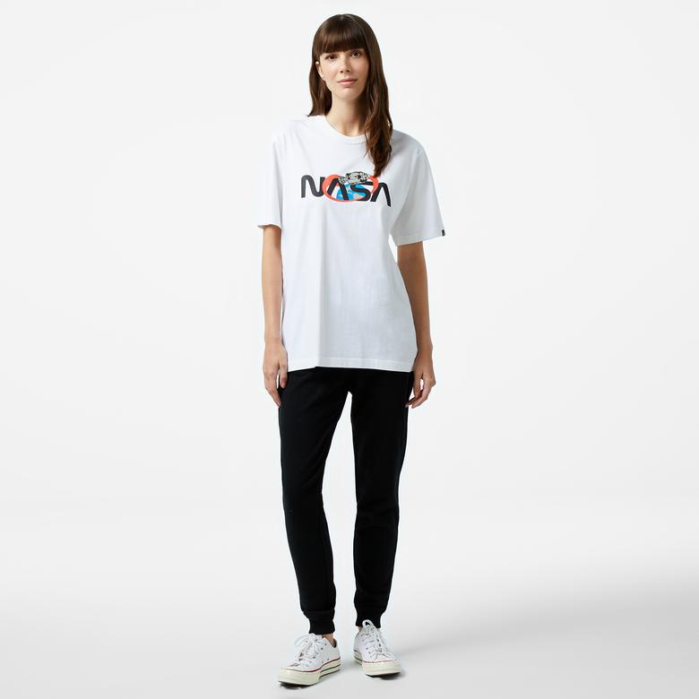 Alpha Industries  Nasa Space Unisex Beyaz T-Shirt