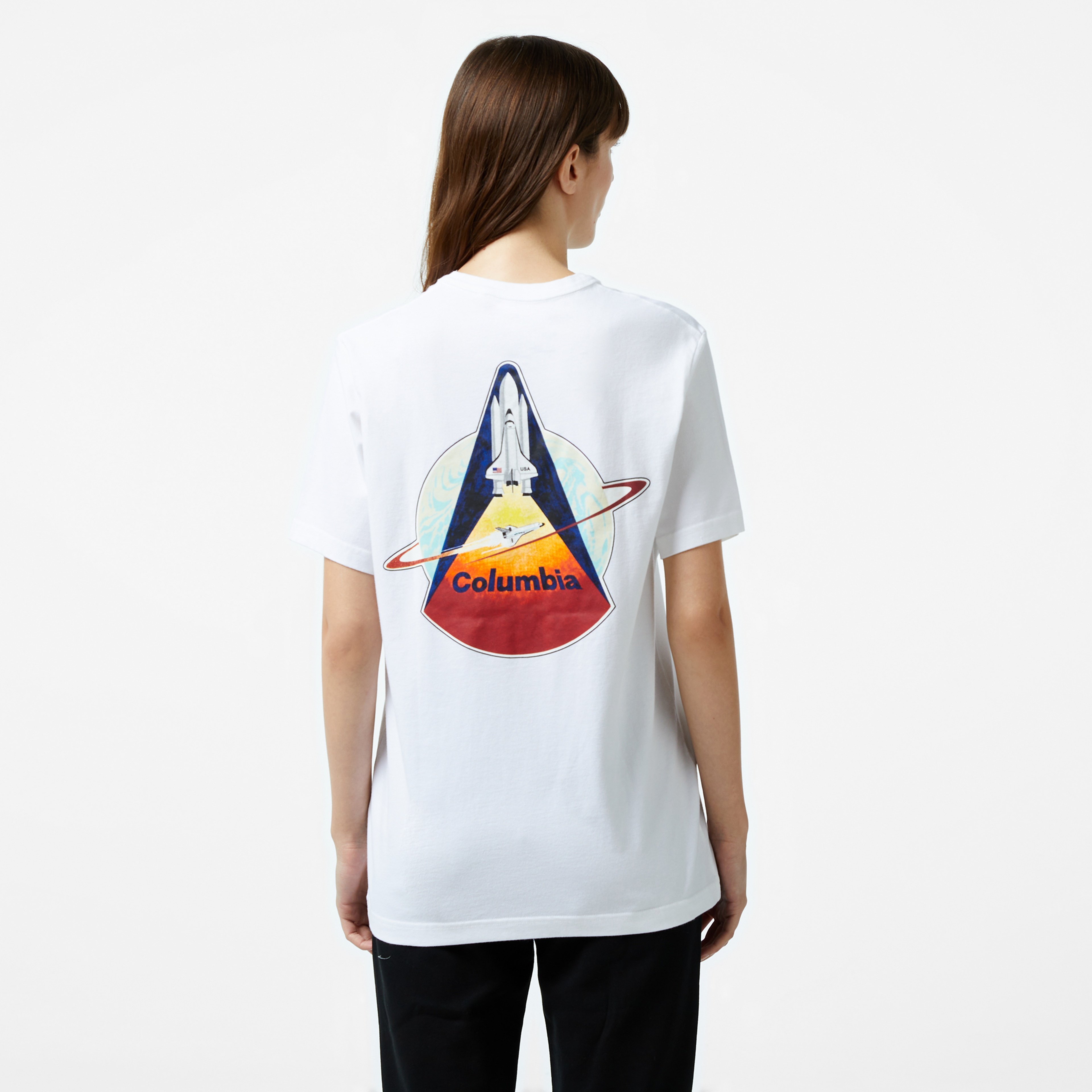 Alpha Industries Columbia Sts-1 Unisex Beyaz T-Shirt