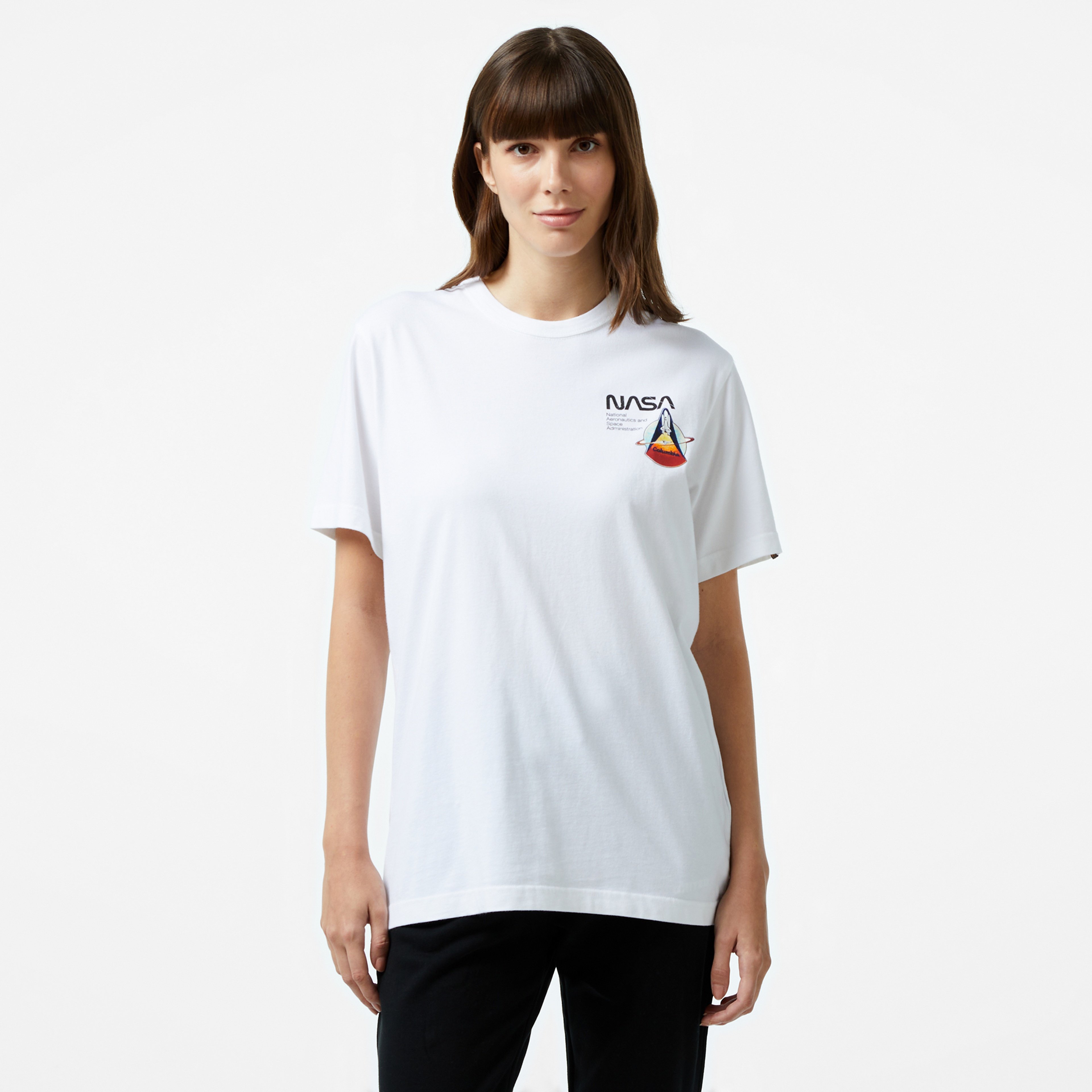 Alpha Industries Columbia Sts-1 Unisex Beyaz T-Shirt