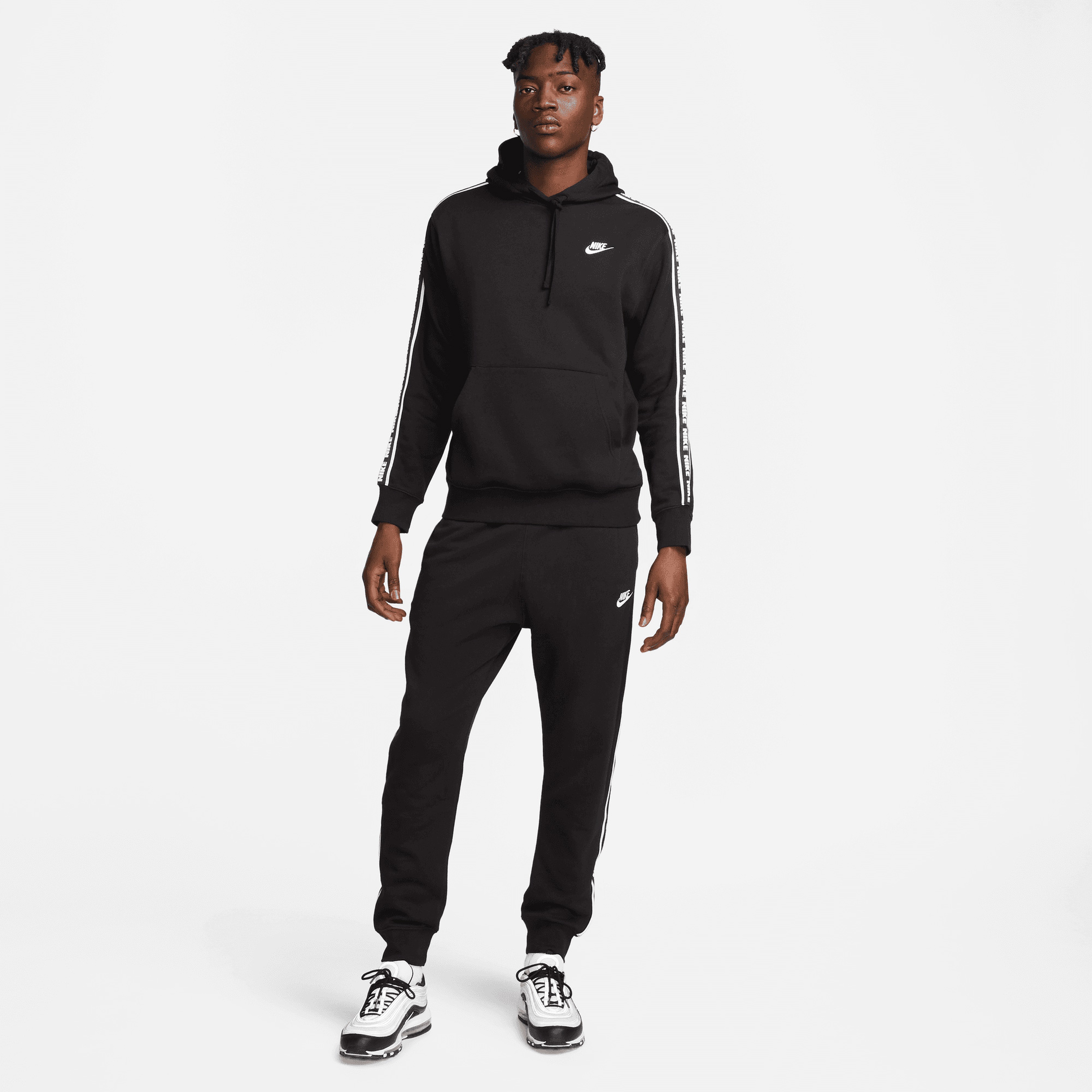 Nike Club Fleece Erkek Siyah Eşofman Takımı