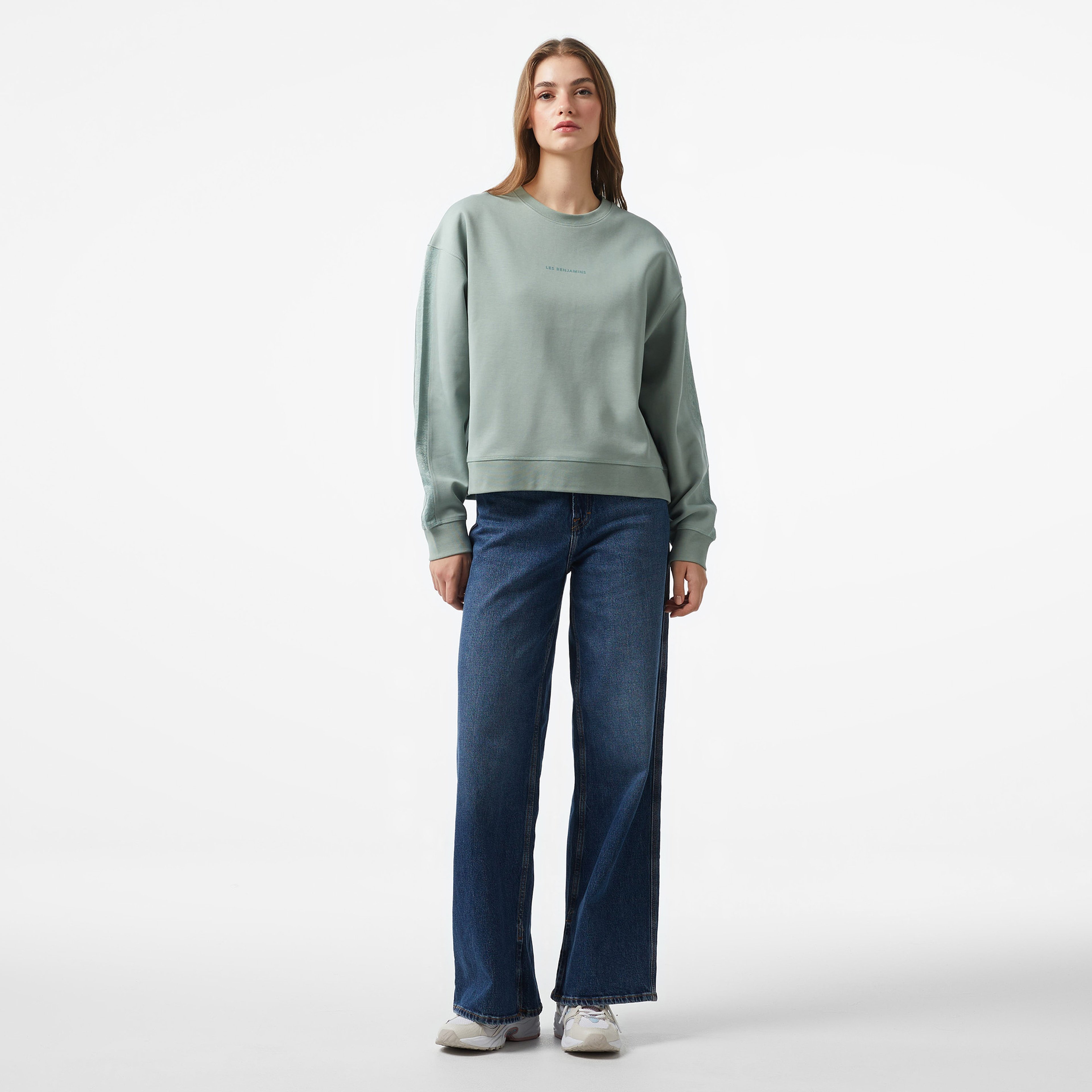 Les Benjamins 404 Kadın Yeşil Sweatshirt