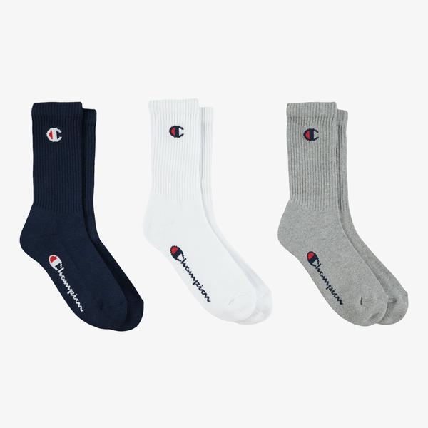Champion 3'lü Unisex Renkli Çorap