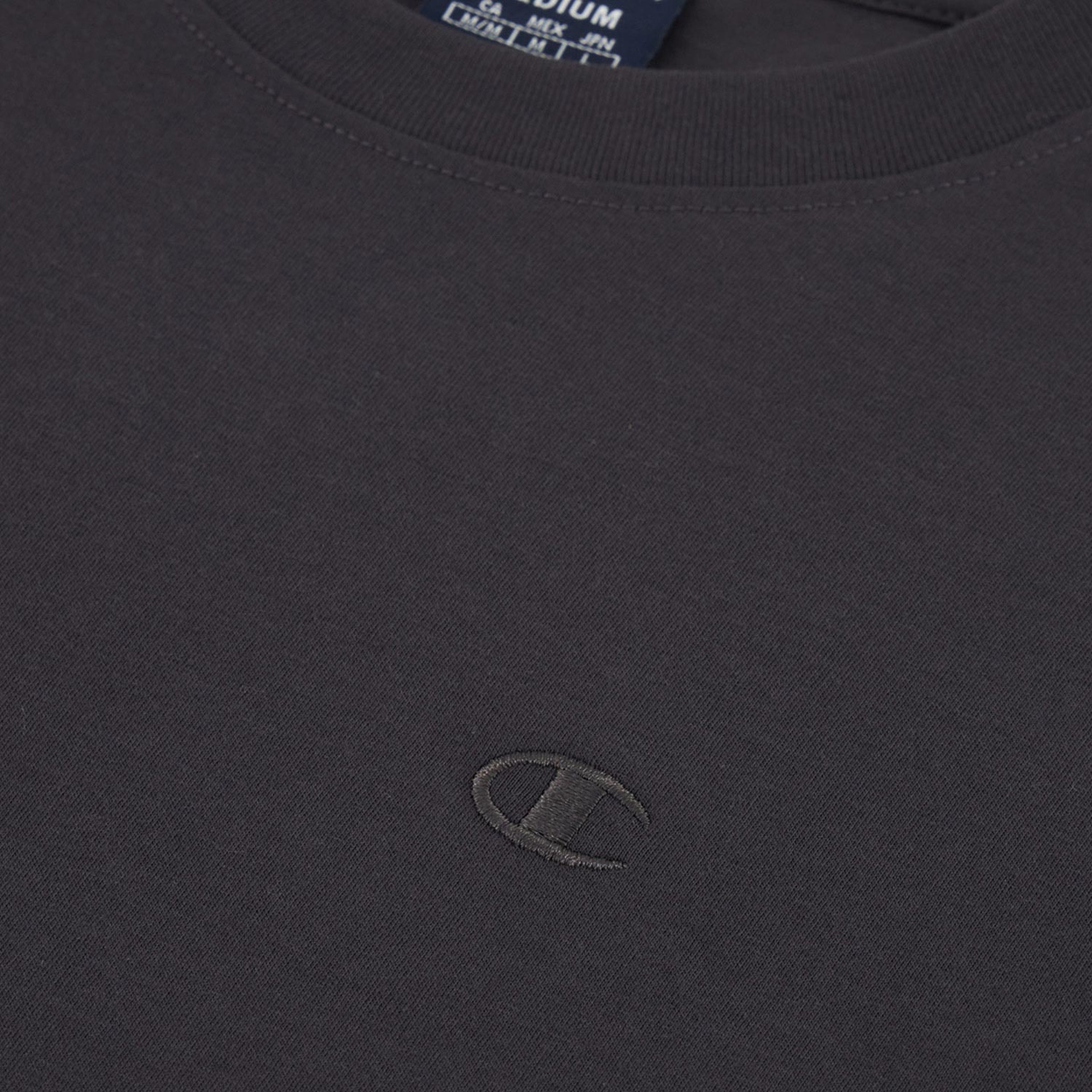 Champion Tonal Logo Crewneck Erkek Siyah T-Shirt