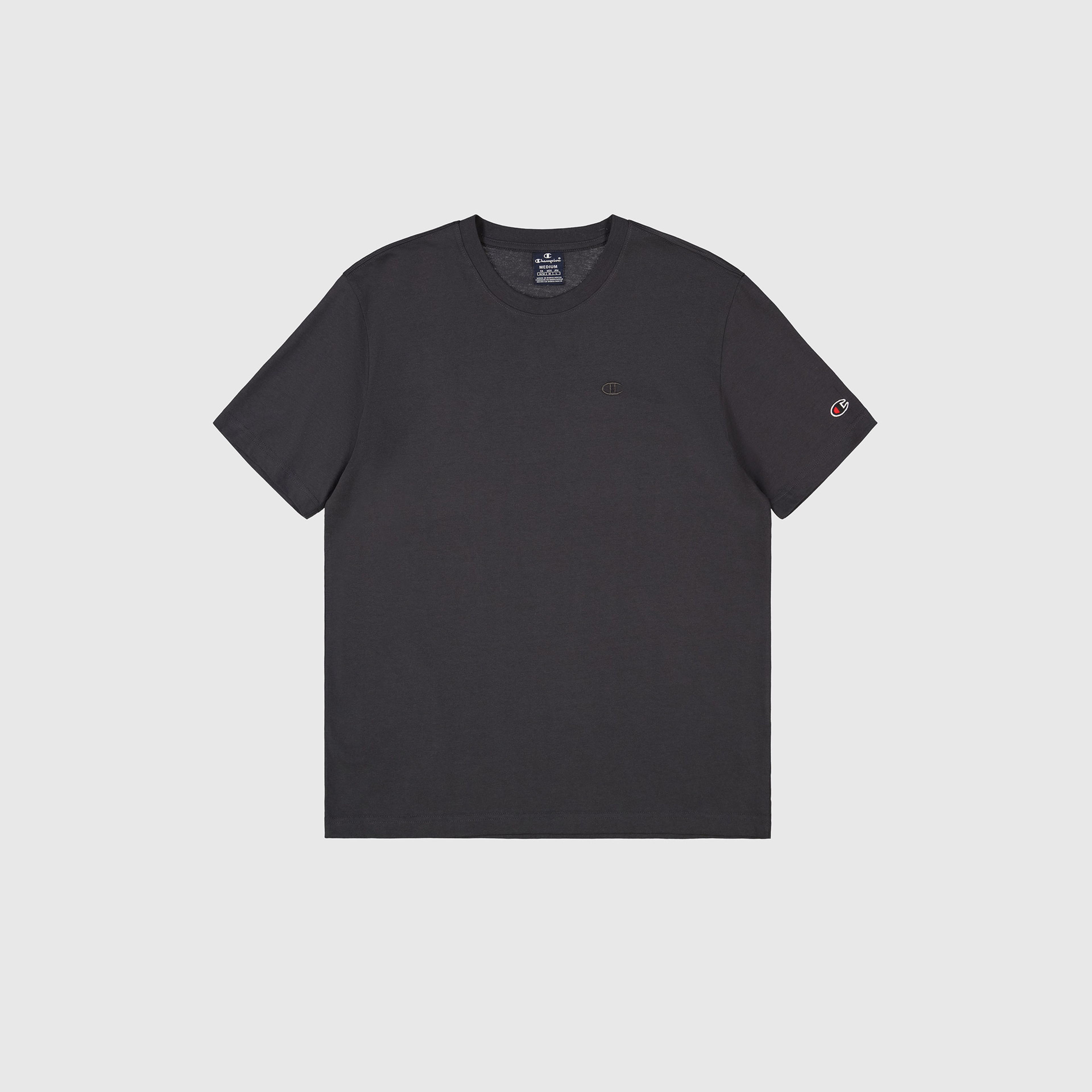 Champion Tonal Logo Crewneck Erkek Siyah T-Shirt