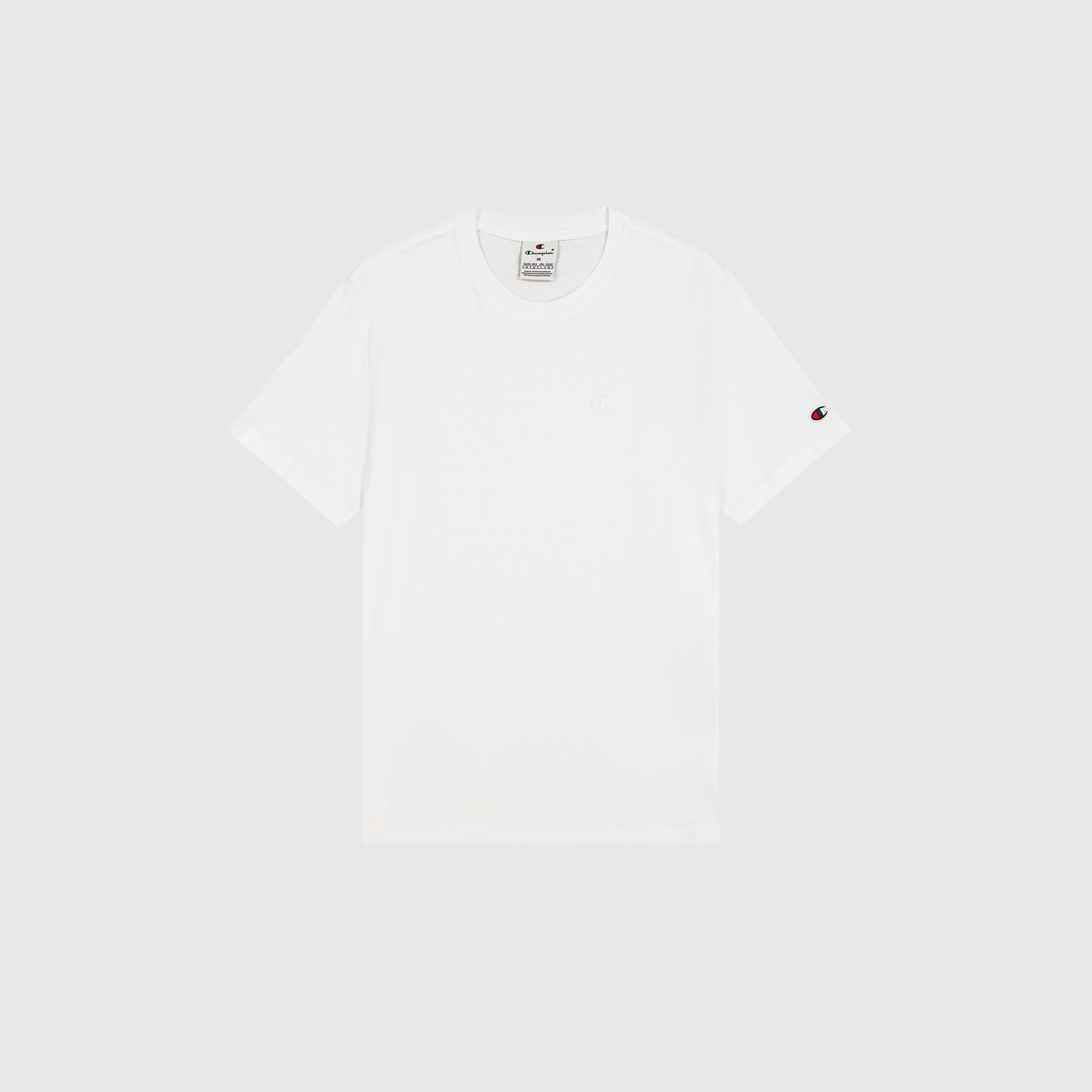 Champion Tonal Logo Crewneck Erkek Beyaz T-Shirt