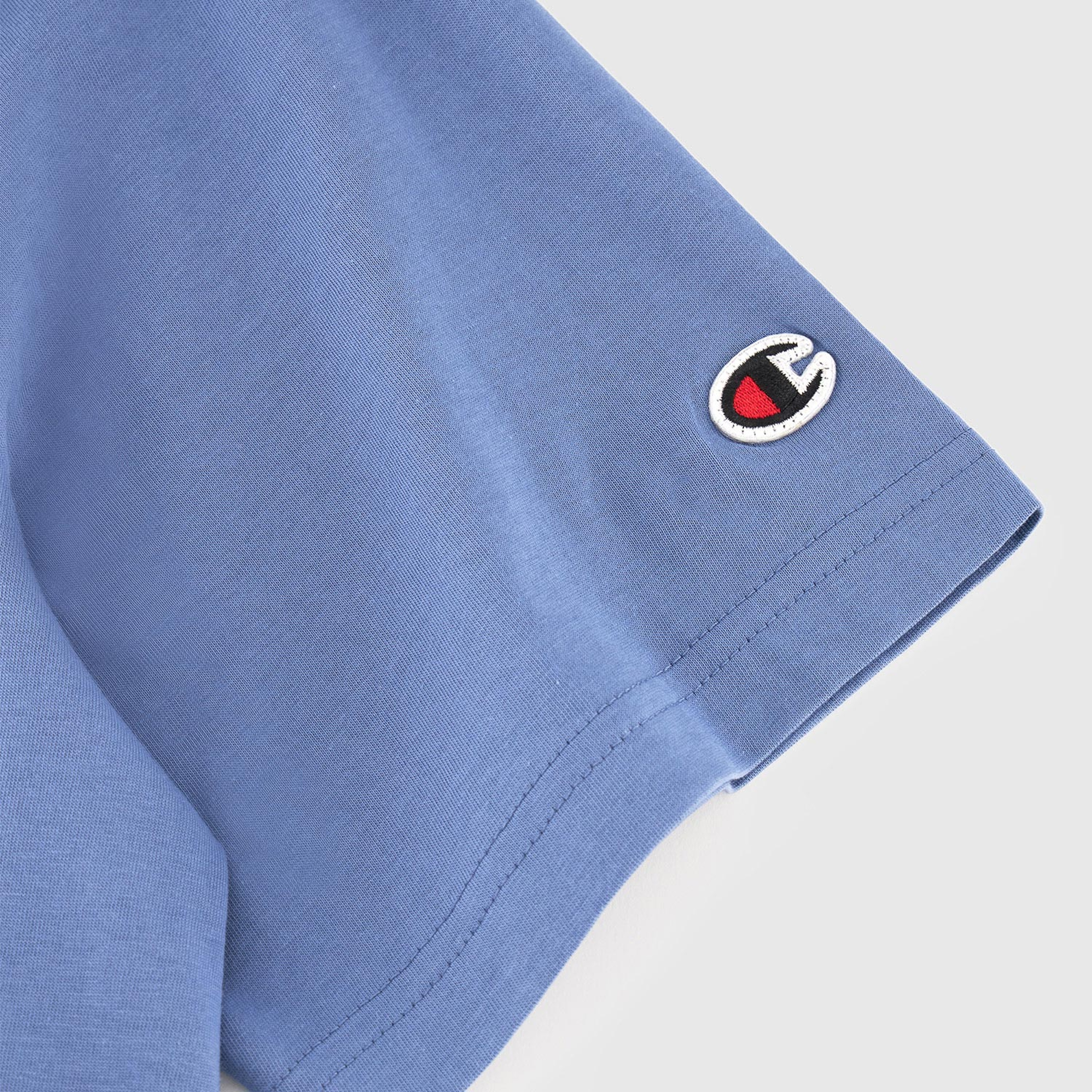 Champion Big Logo Cotton Jersey Erkek Mavi T-Shirt