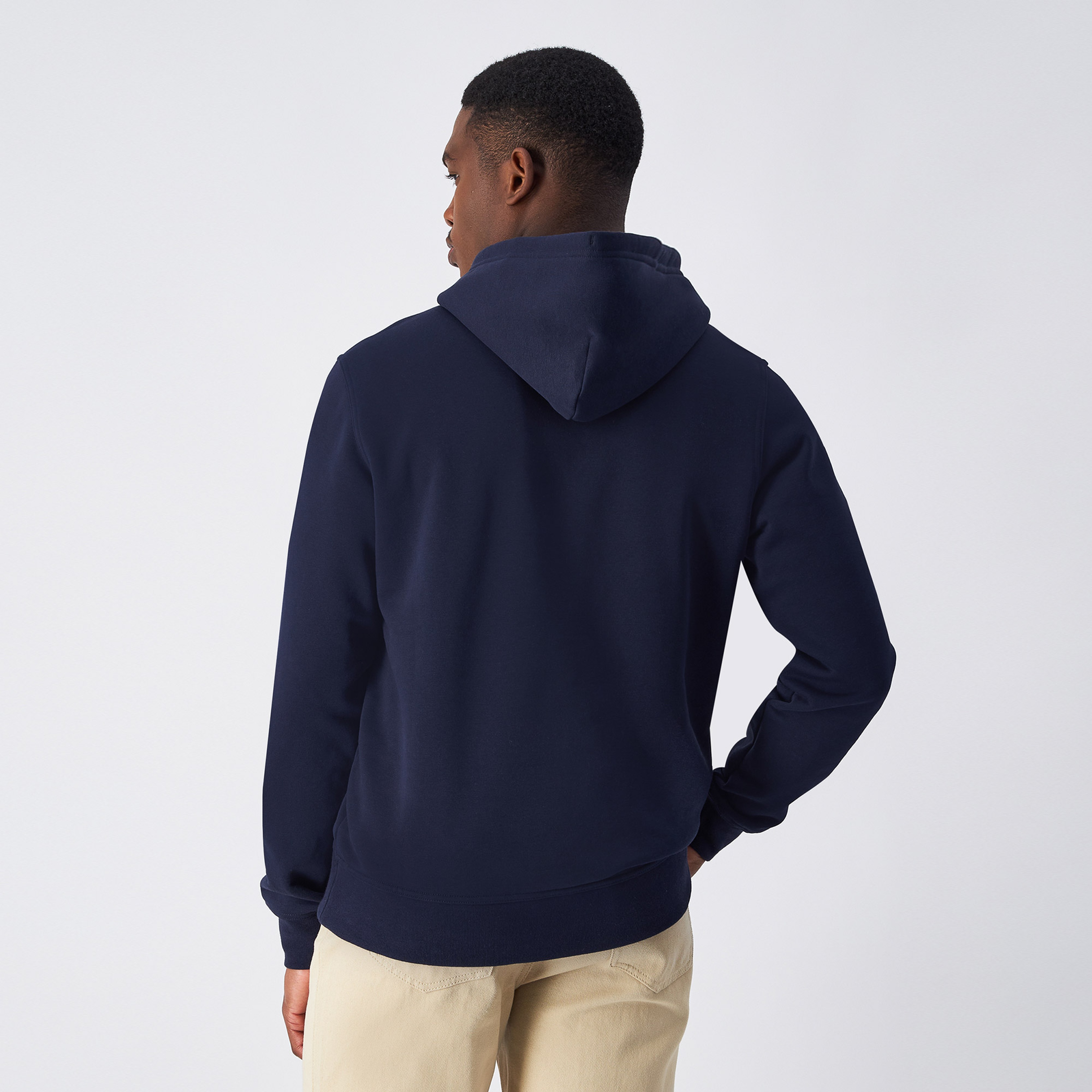 Champion Big Logo Fleece Erkek Lacivert Hoodie