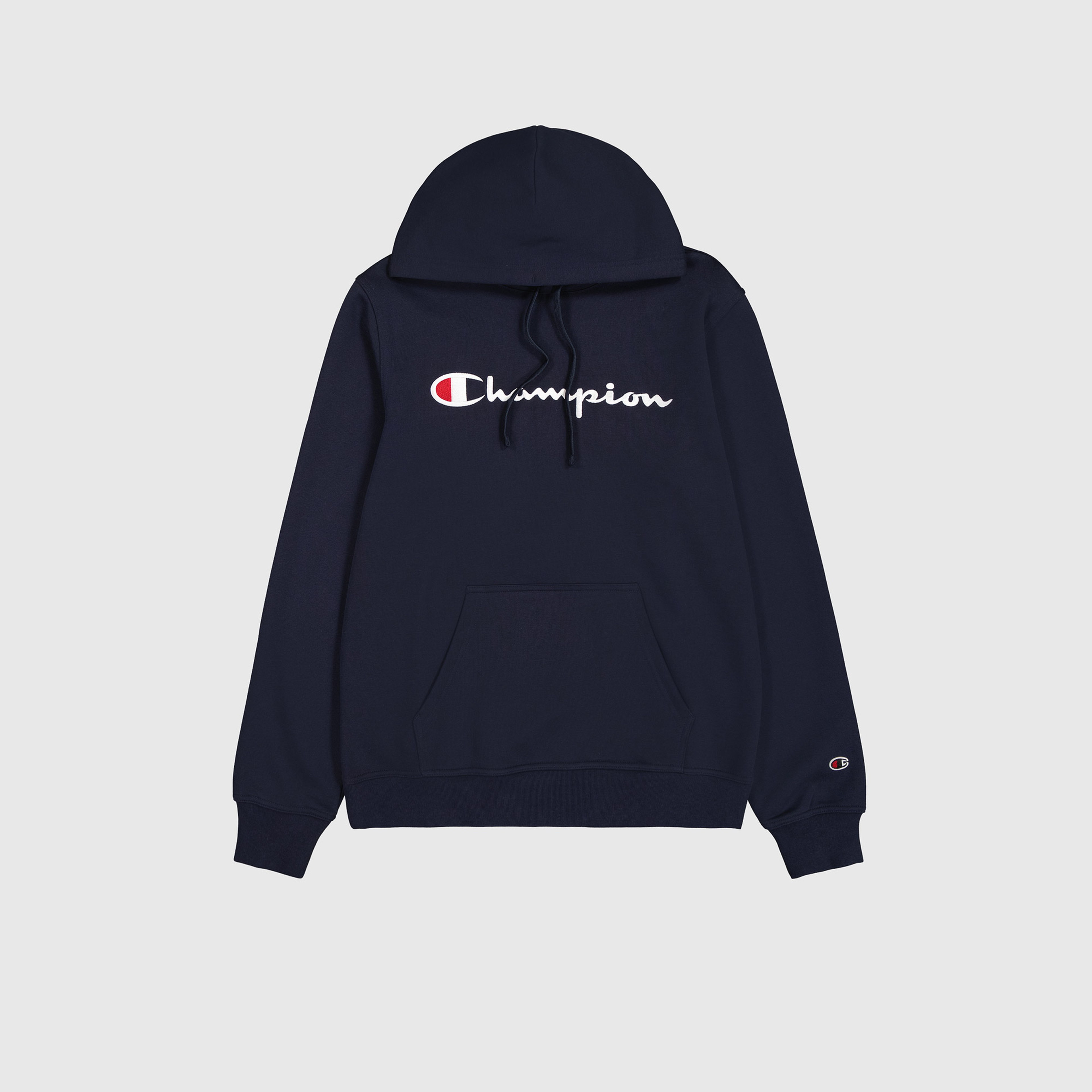 Champion Big Logo Fleece Erkek Lacivert Hoodie