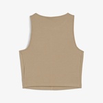 Puma Classıcs Ribbed Crop Top Kadın Haki T-Shirt