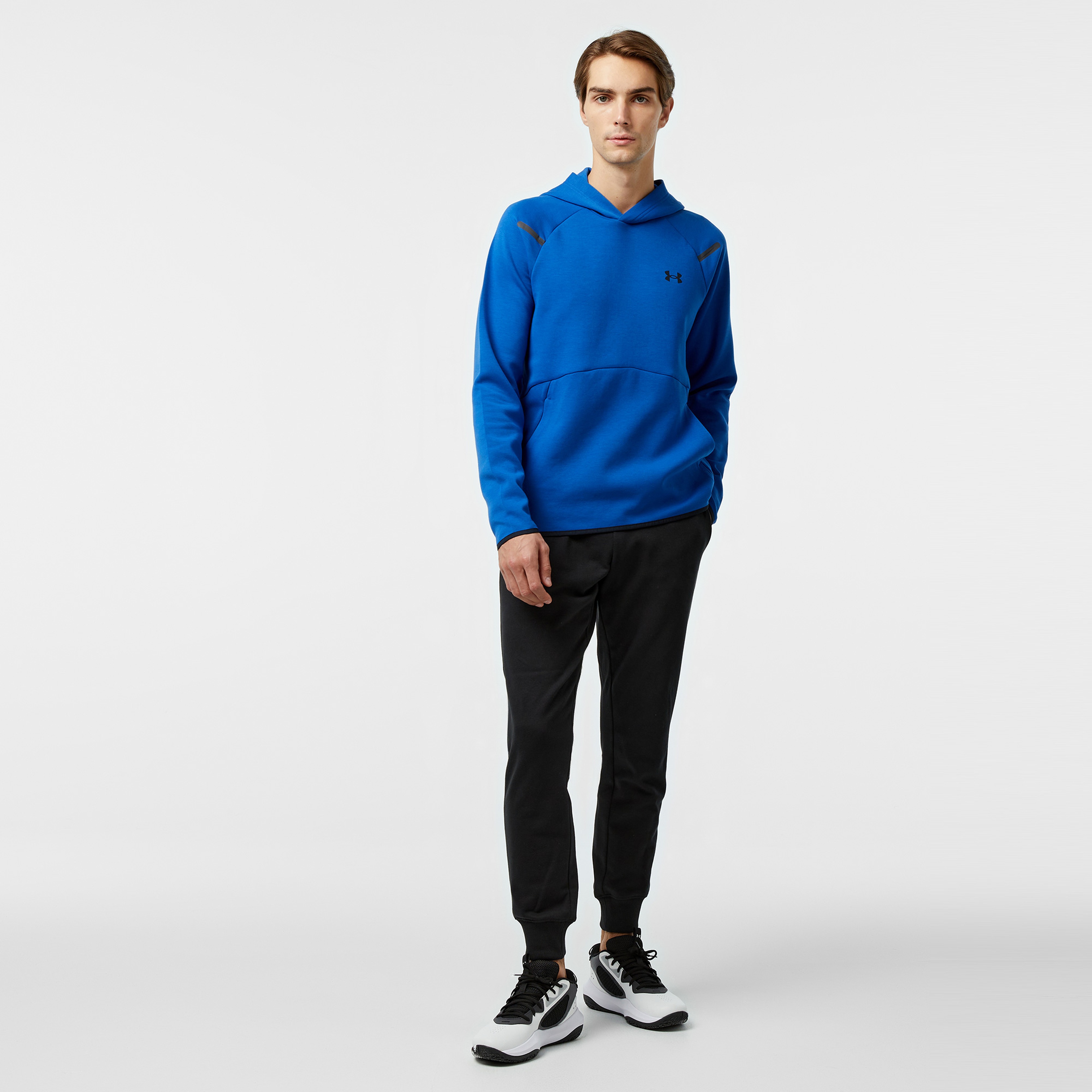 Under Armour Unstoppable Fleece Erkek Mavi Sweatshirt