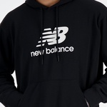 New Balance Sport Essentials French Terry Logo Erkek Siyah Hoodie