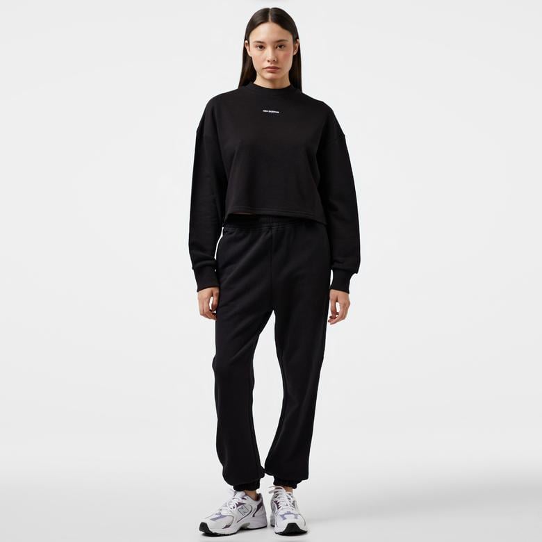 New Balance Lifestyle Kadın Siyah Sweatshirt