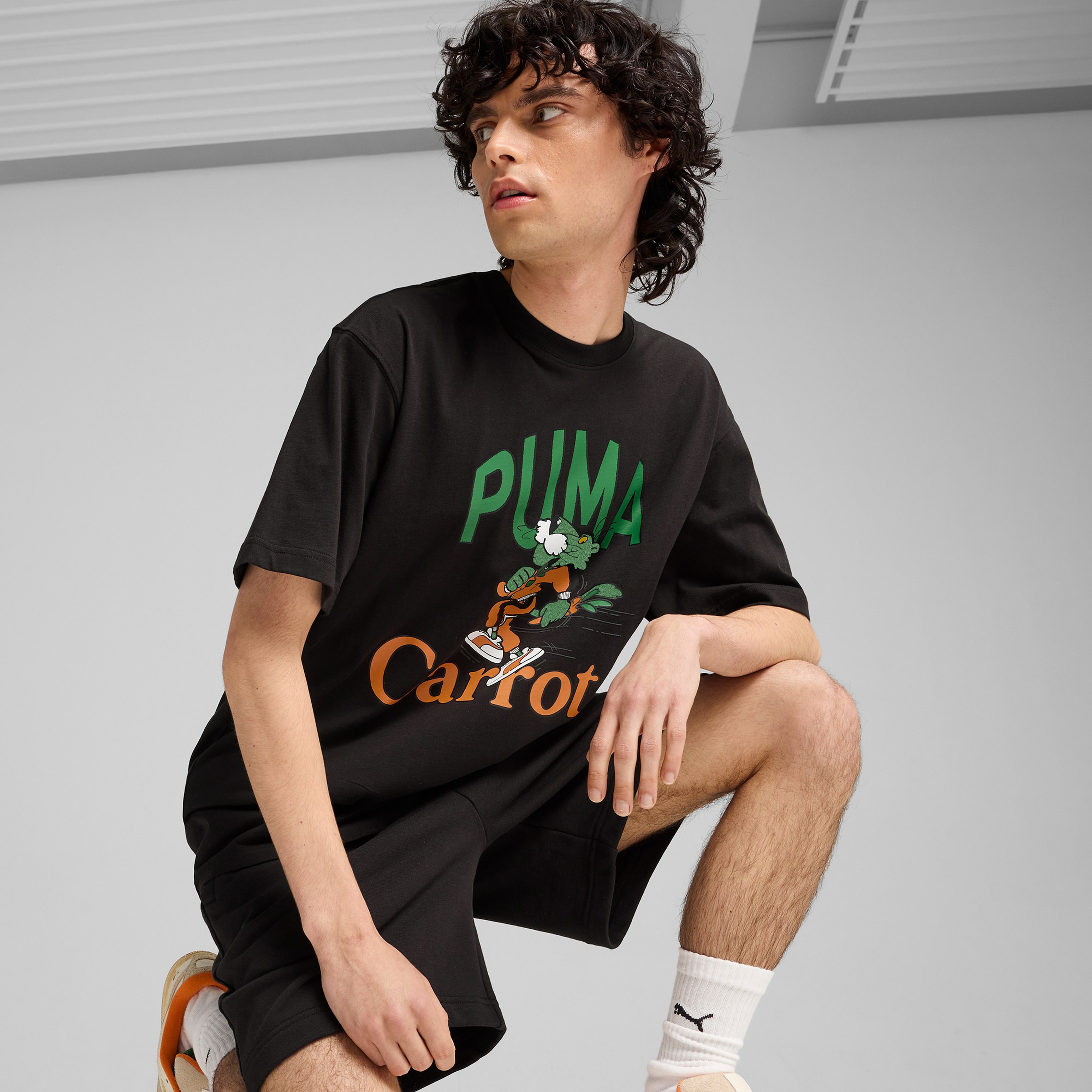 Puma X Carrots Graphic Unisex Siyah T-Shirt