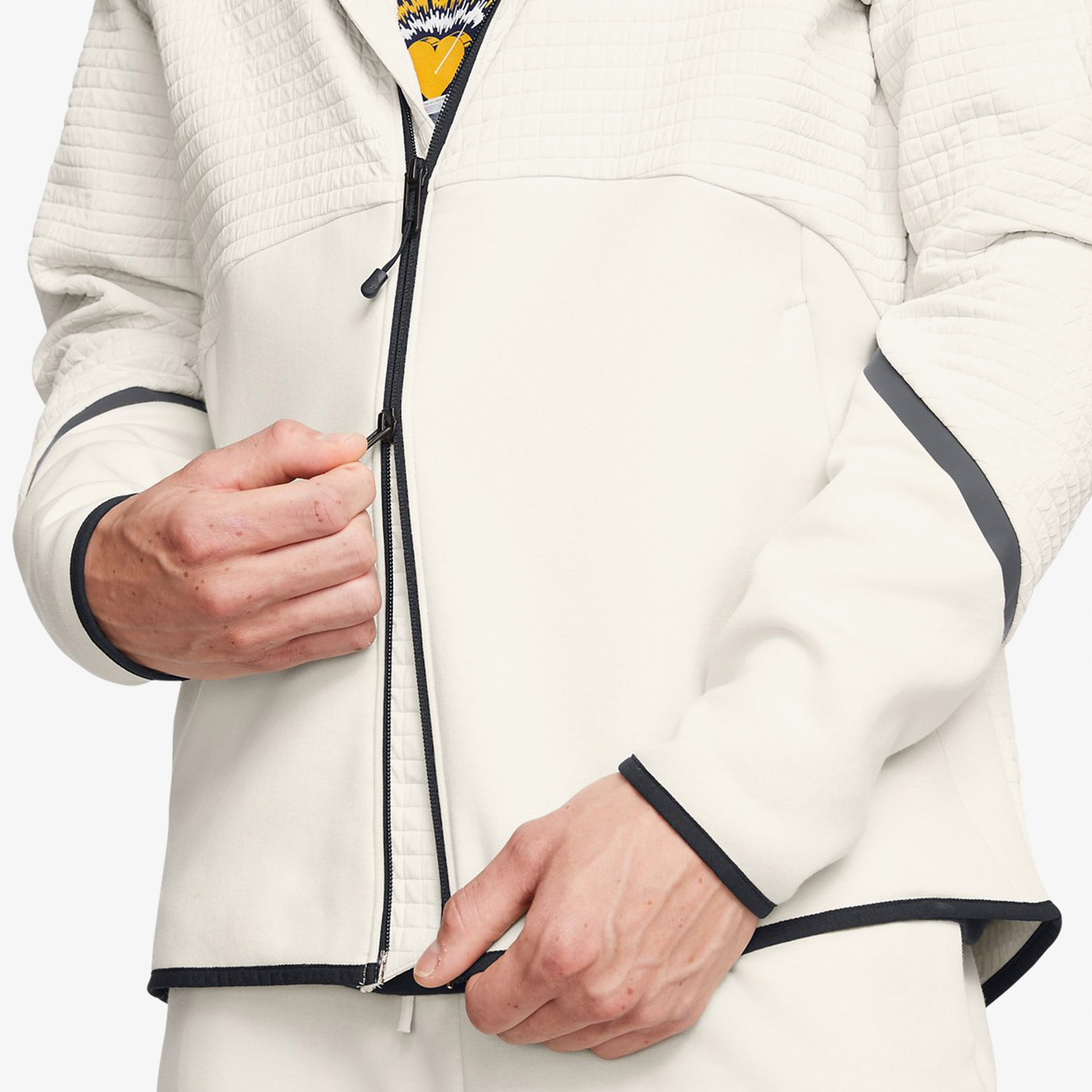 Under Armour Unstoppable Flc Grid Fz Erkek Beyaz Sweatshirt