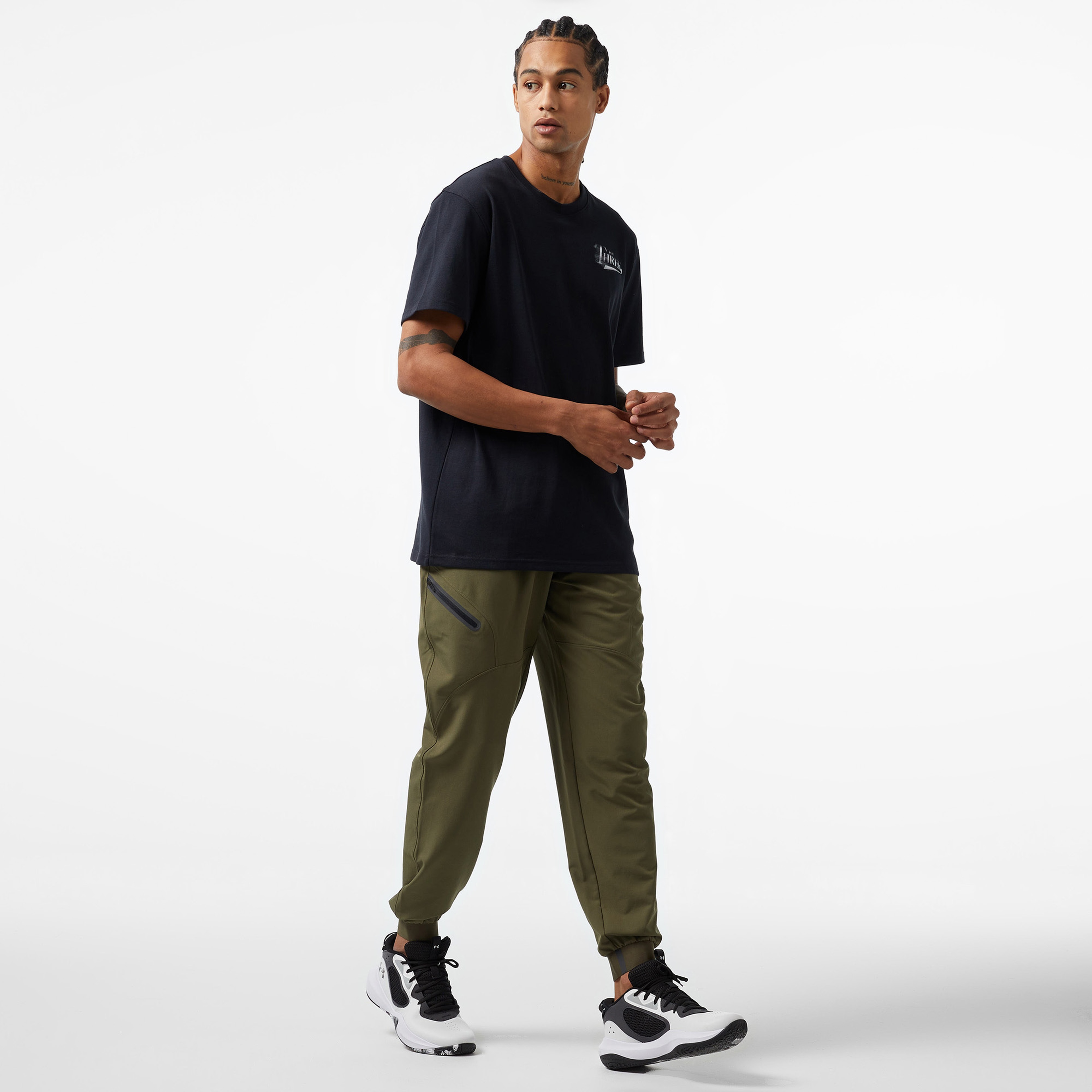 Under Armour Curry Hw Verbiage 2 Erkek Siyah T-Shirt
