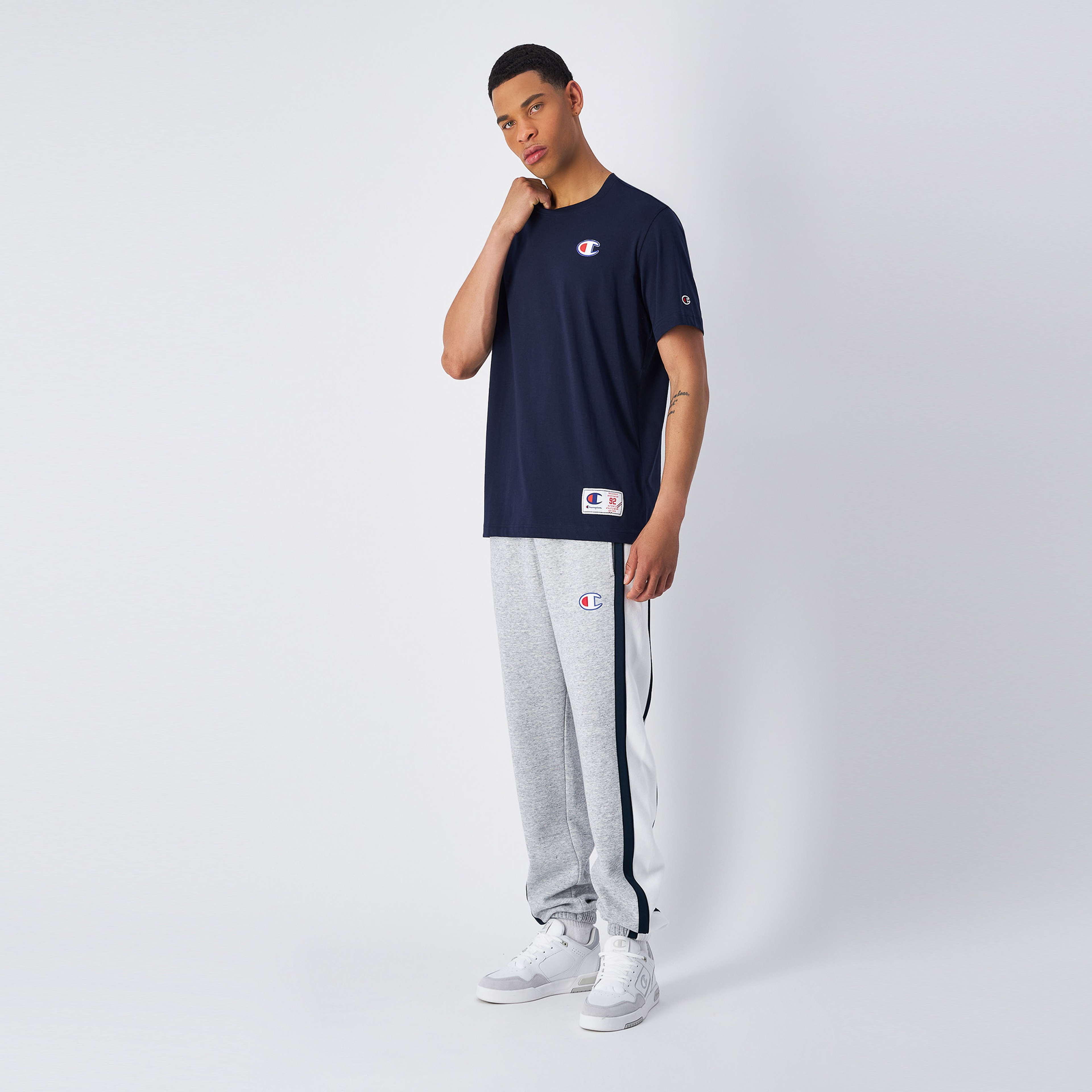 Champion Crewneck Erkek Siyah T-Shirt