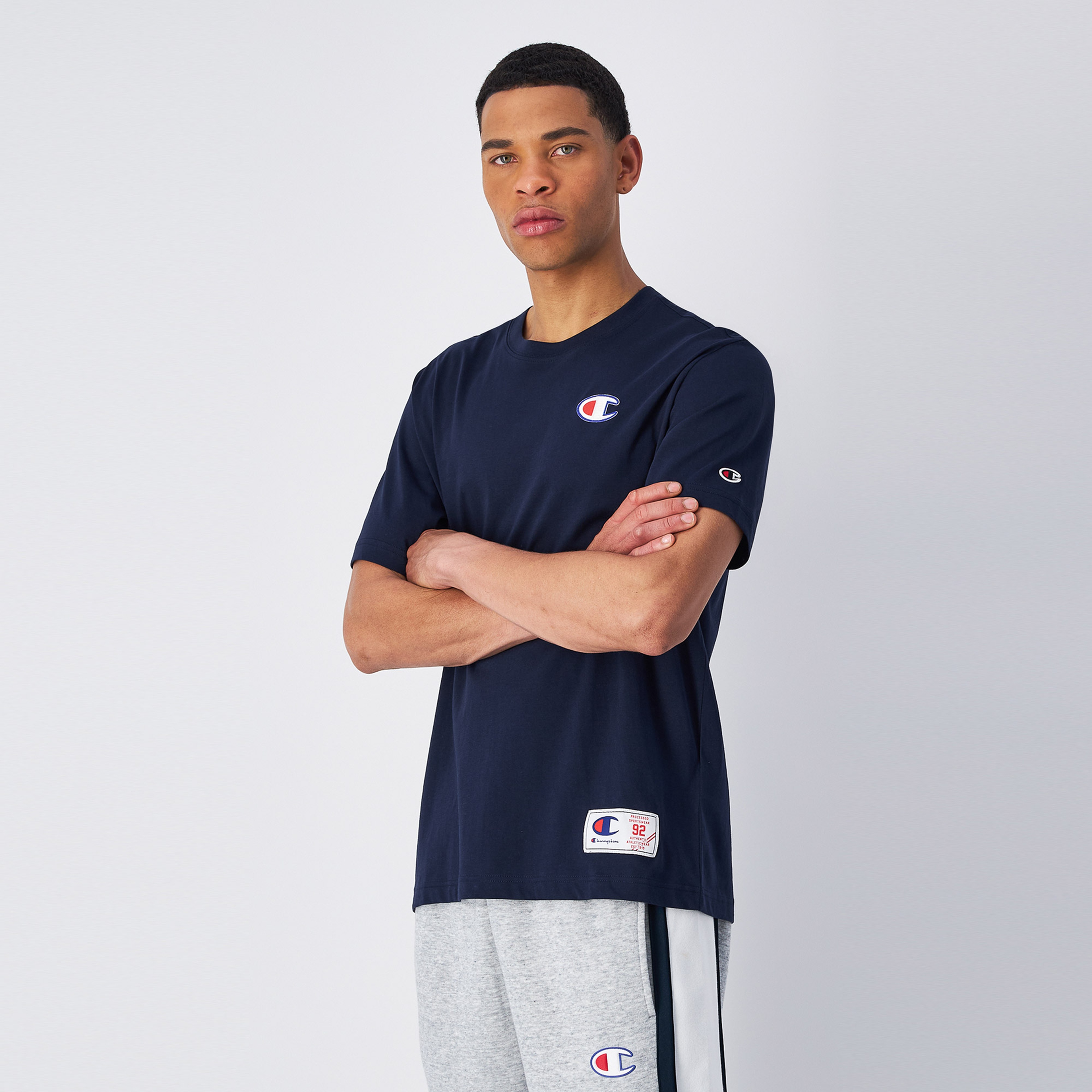 Champion Crewneck Erkek Siyah T-Shirt