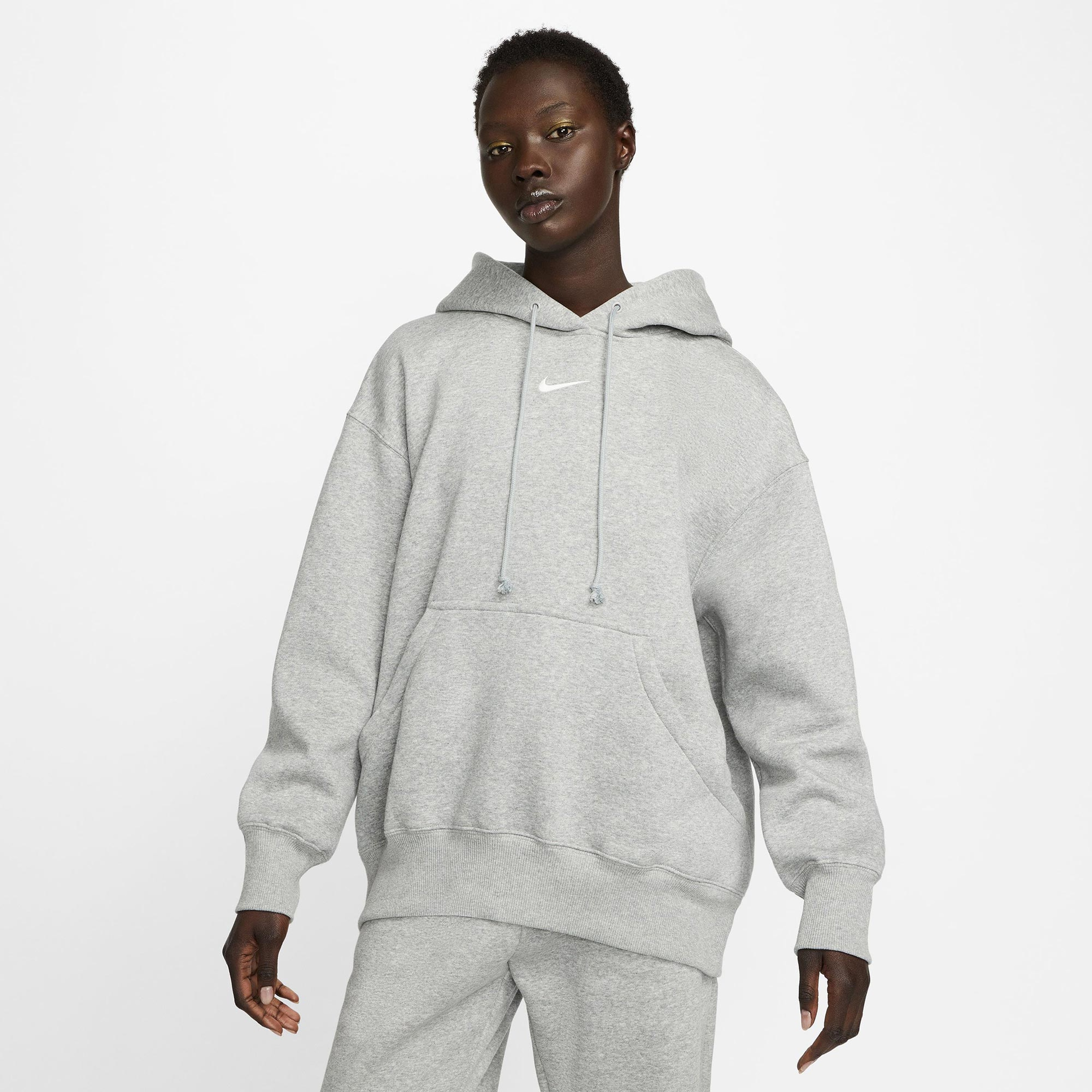 Nike Sportswear Phoenix Fleece Kadın Gri  Hoodie