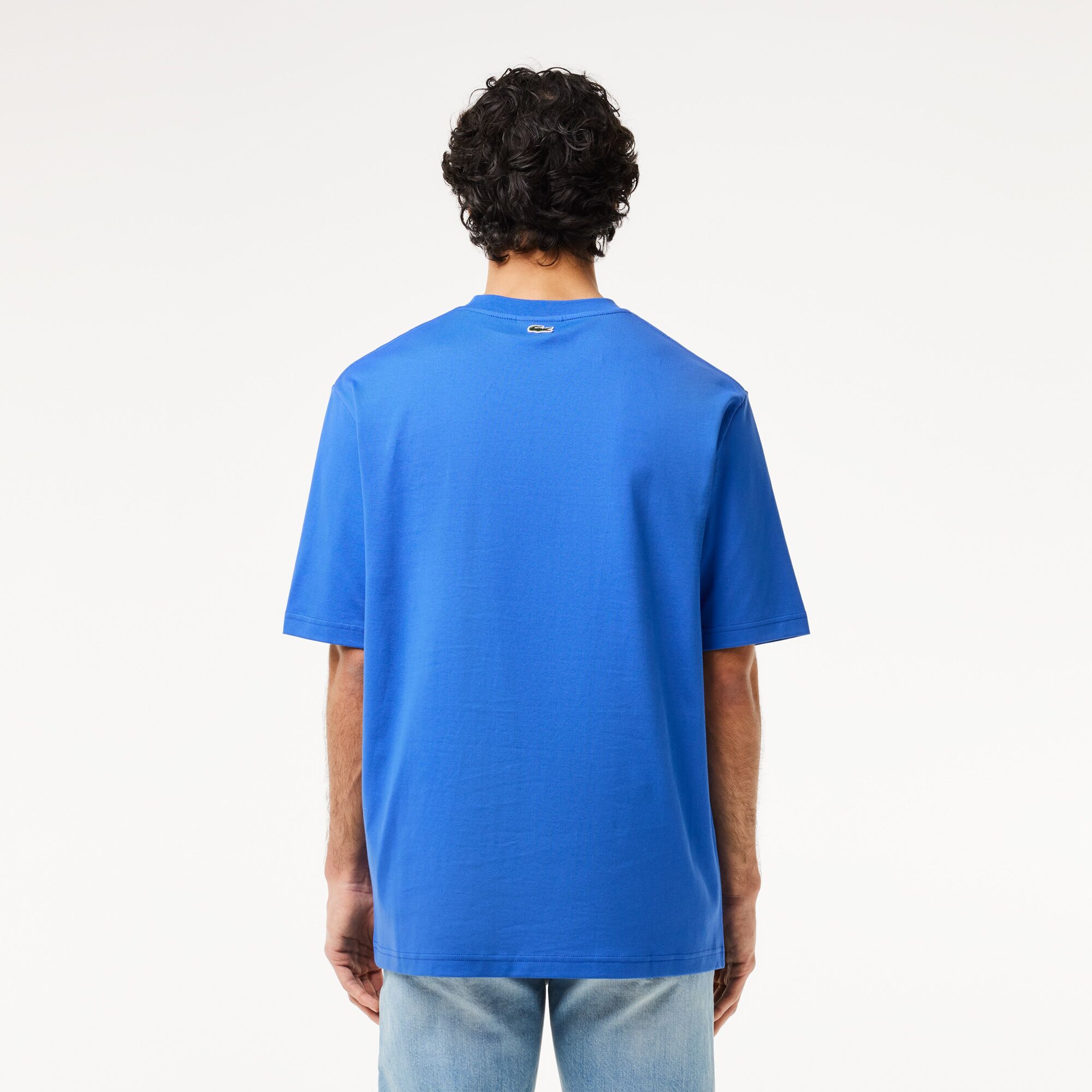 Lacoste Erkek Loose Fit Baskılı Mavi T-Shirt