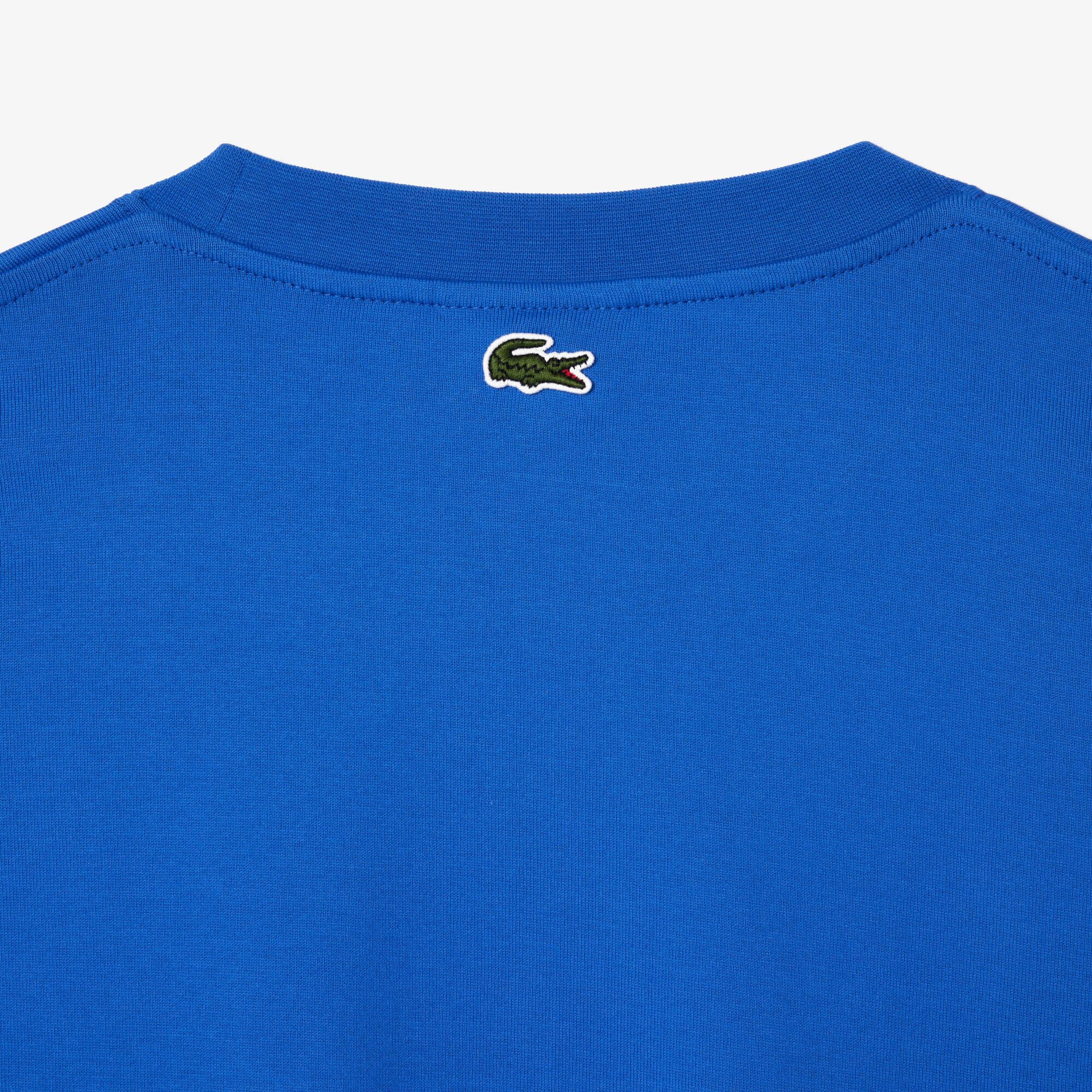 Lacoste Erkek Loose Fit Baskılı Mavi T-Shirt