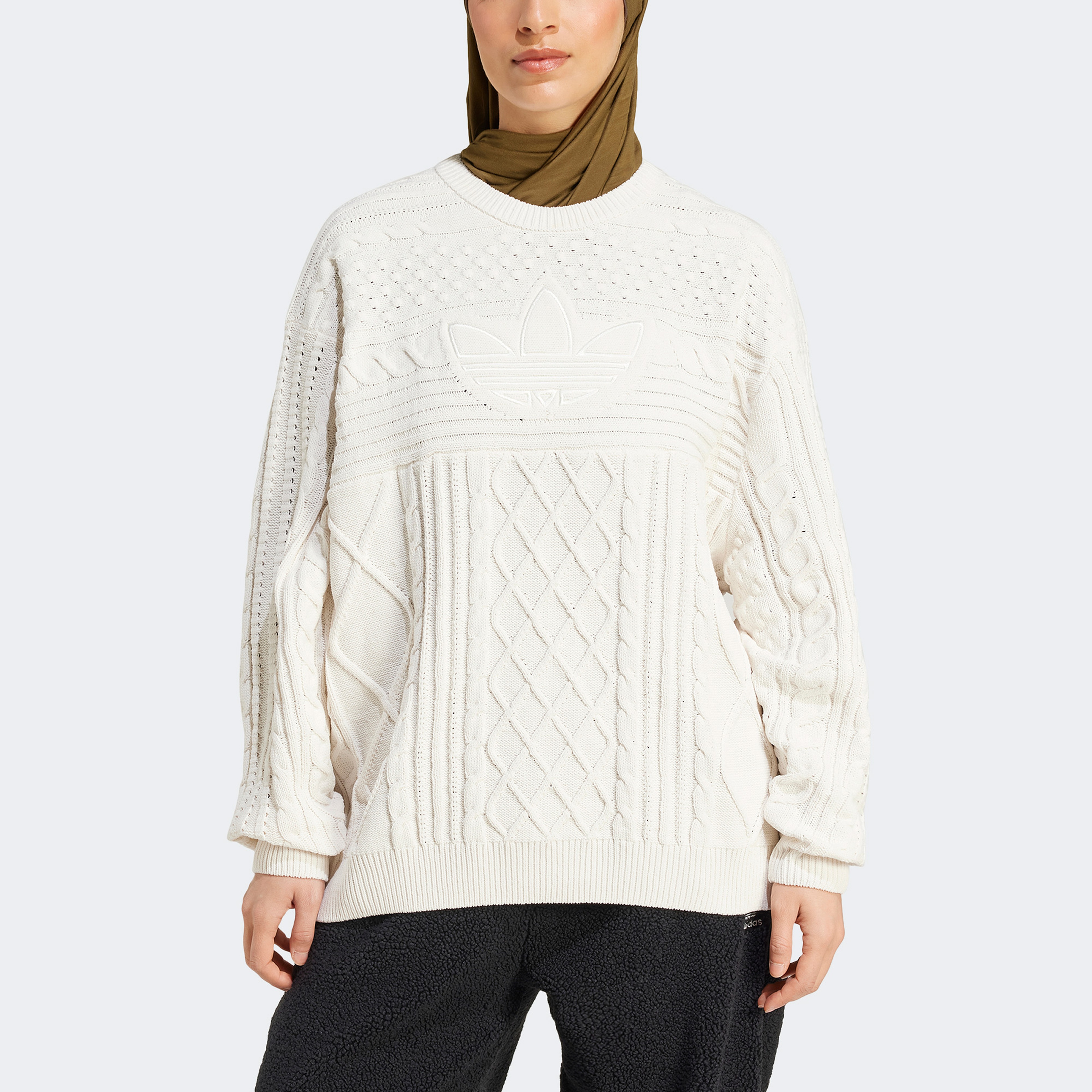 adidas 70S Kadın Beyaz Sweatshirt