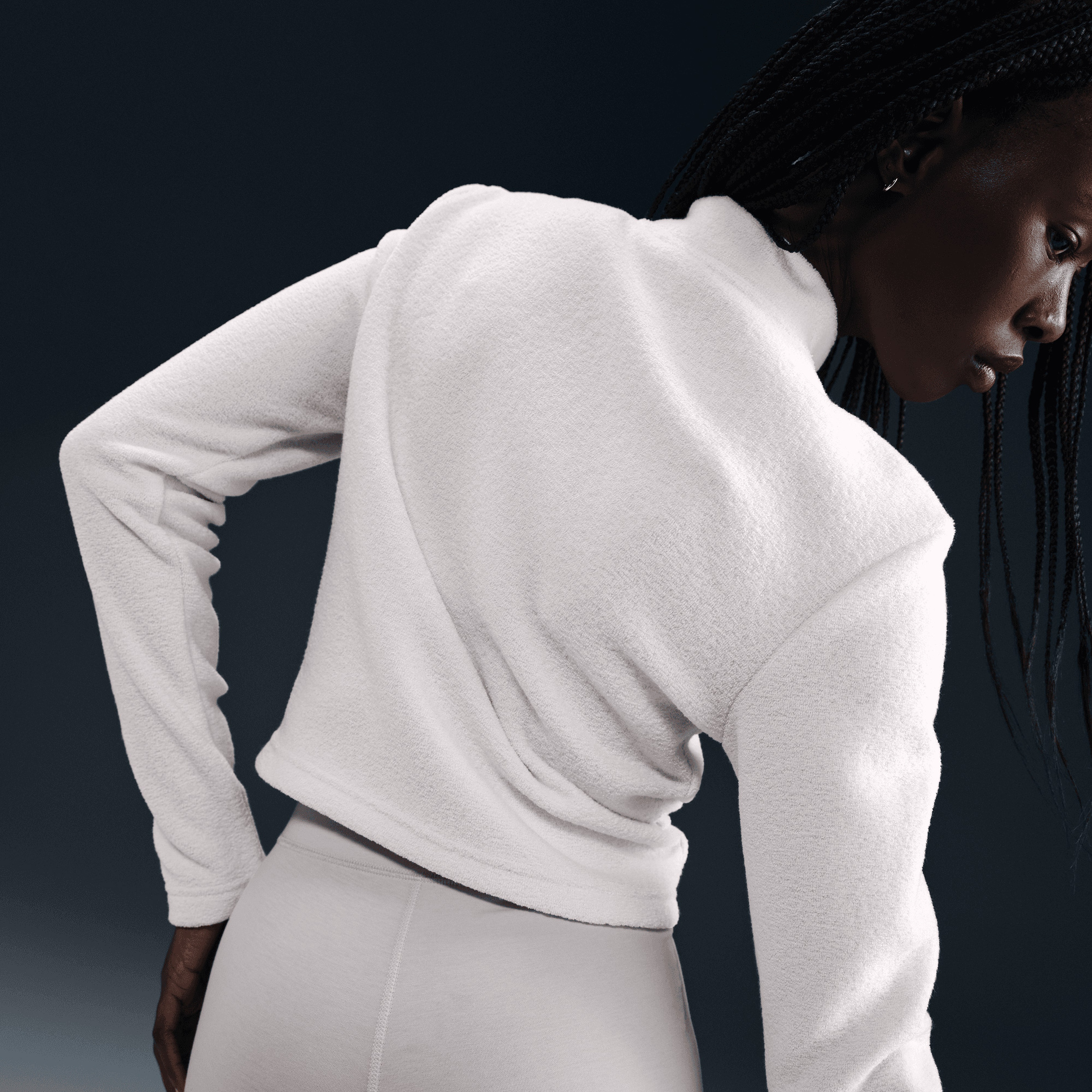 Nike Sportswear Phoenix Plush Kadın Beyaz Sweatshirt