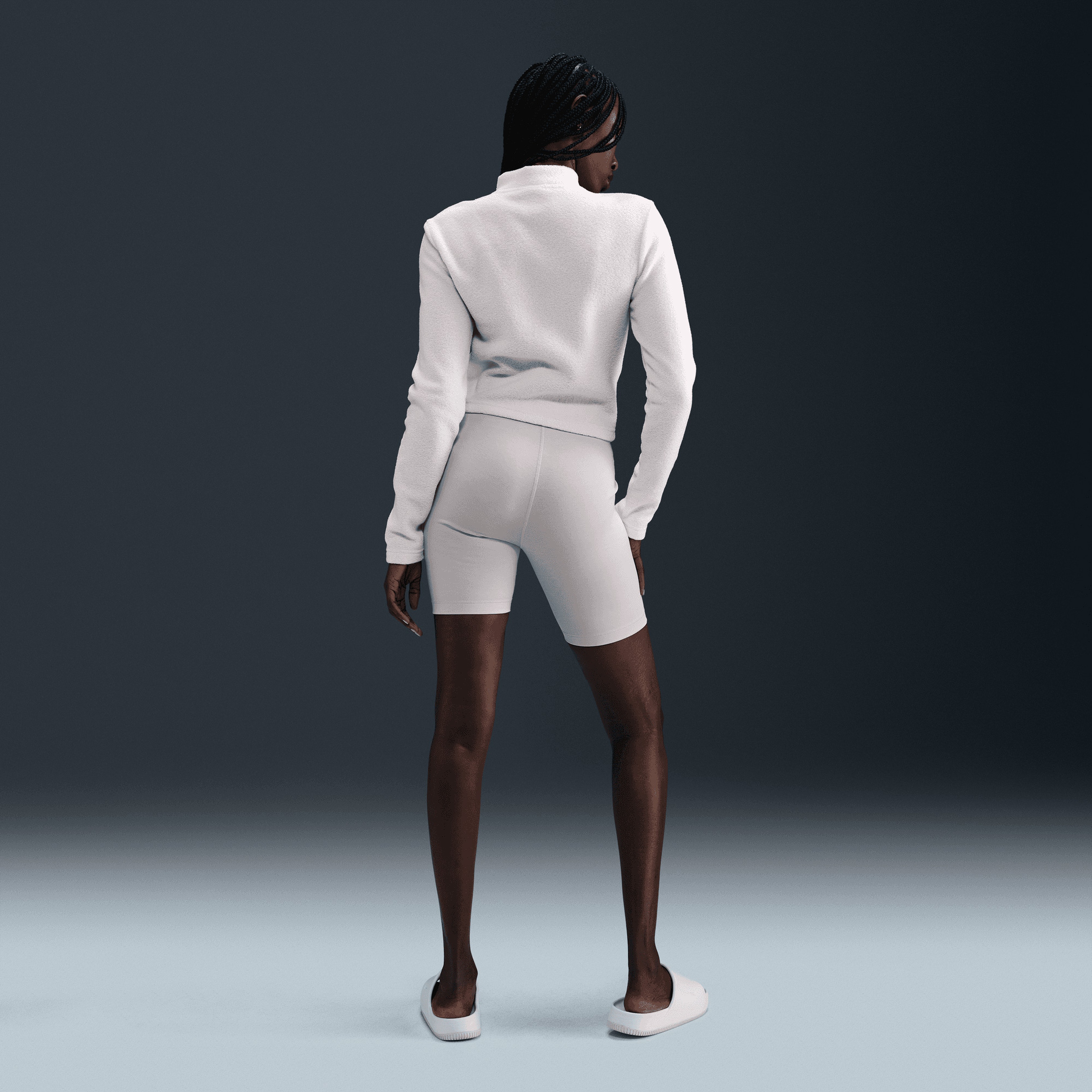 Nike Sportswear Phoenix Plush Kadın Beyaz Sweatshirt