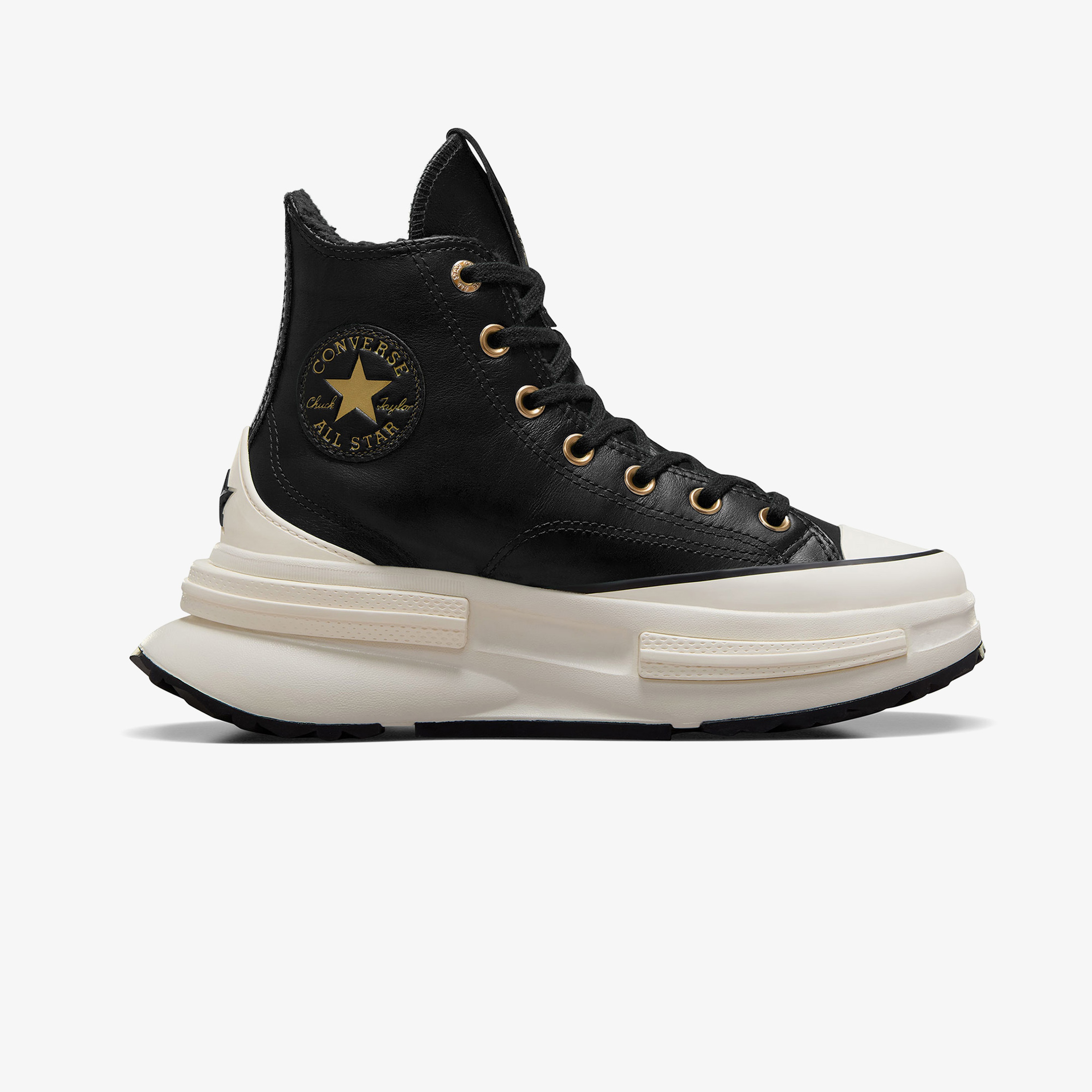 Converse Run Star Legacy CX Unisex Siyah Deri Platform Sneaker