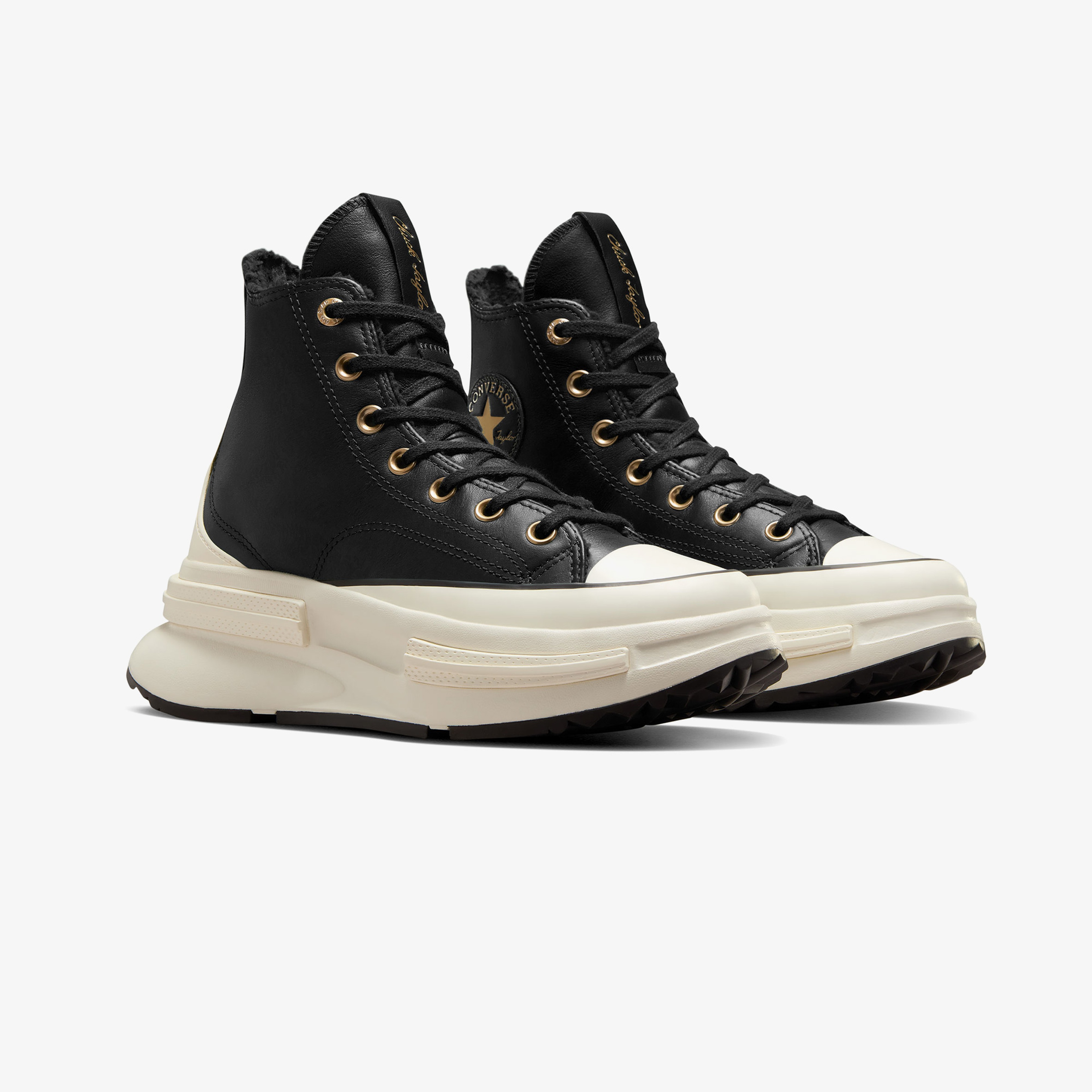 Converse Run Star Legacy CX Unisex Siyah Deri Platform Sneaker