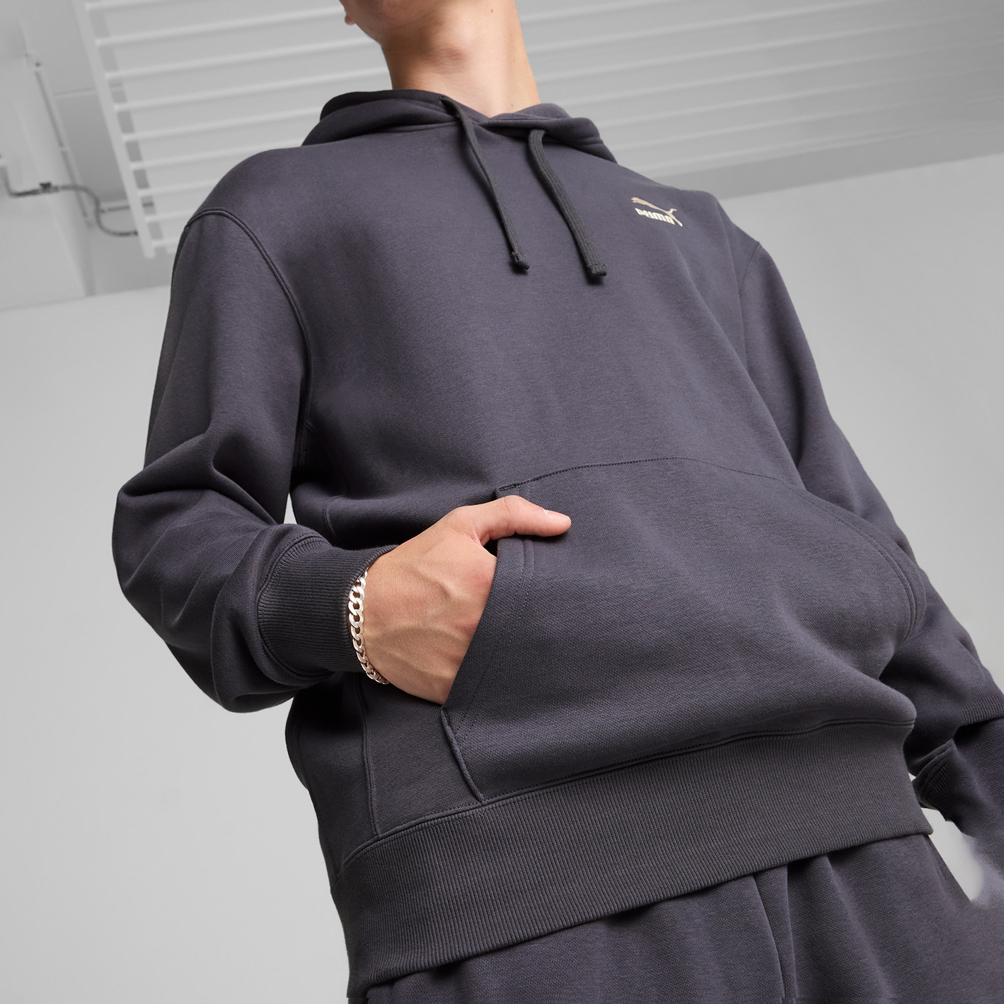 Puma Classics Hoodie Unisex Gri Hoodie