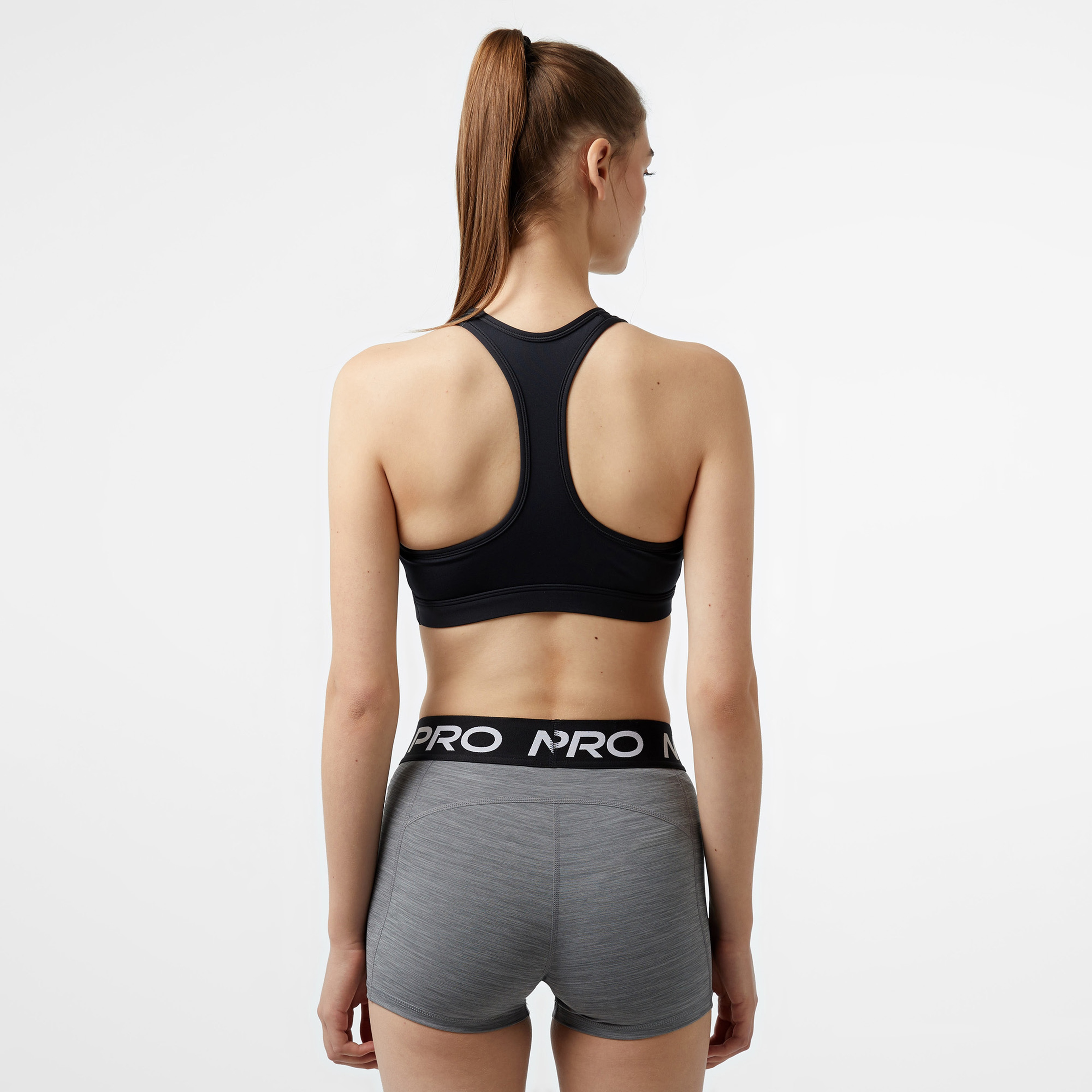 Nike Swoosh Medium Support Kadın Siyah Bra