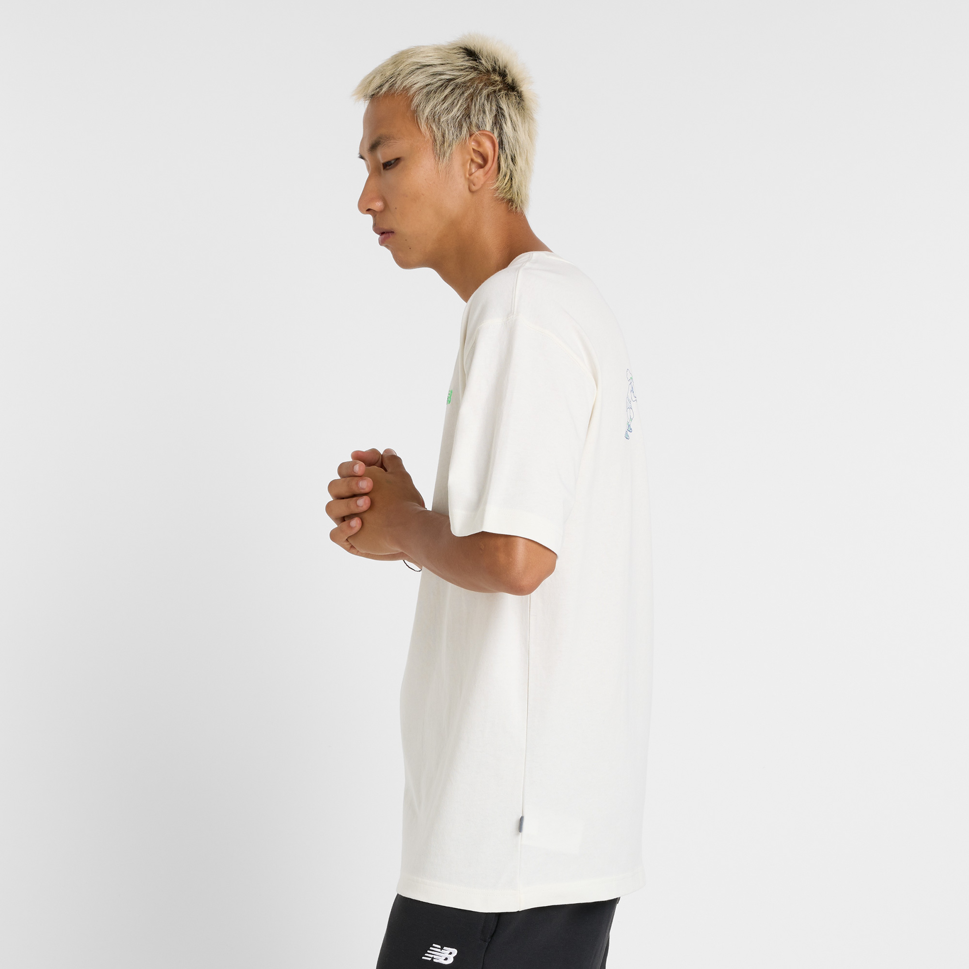 New Balance MT51903 Erkek Beyaz T-Shirt