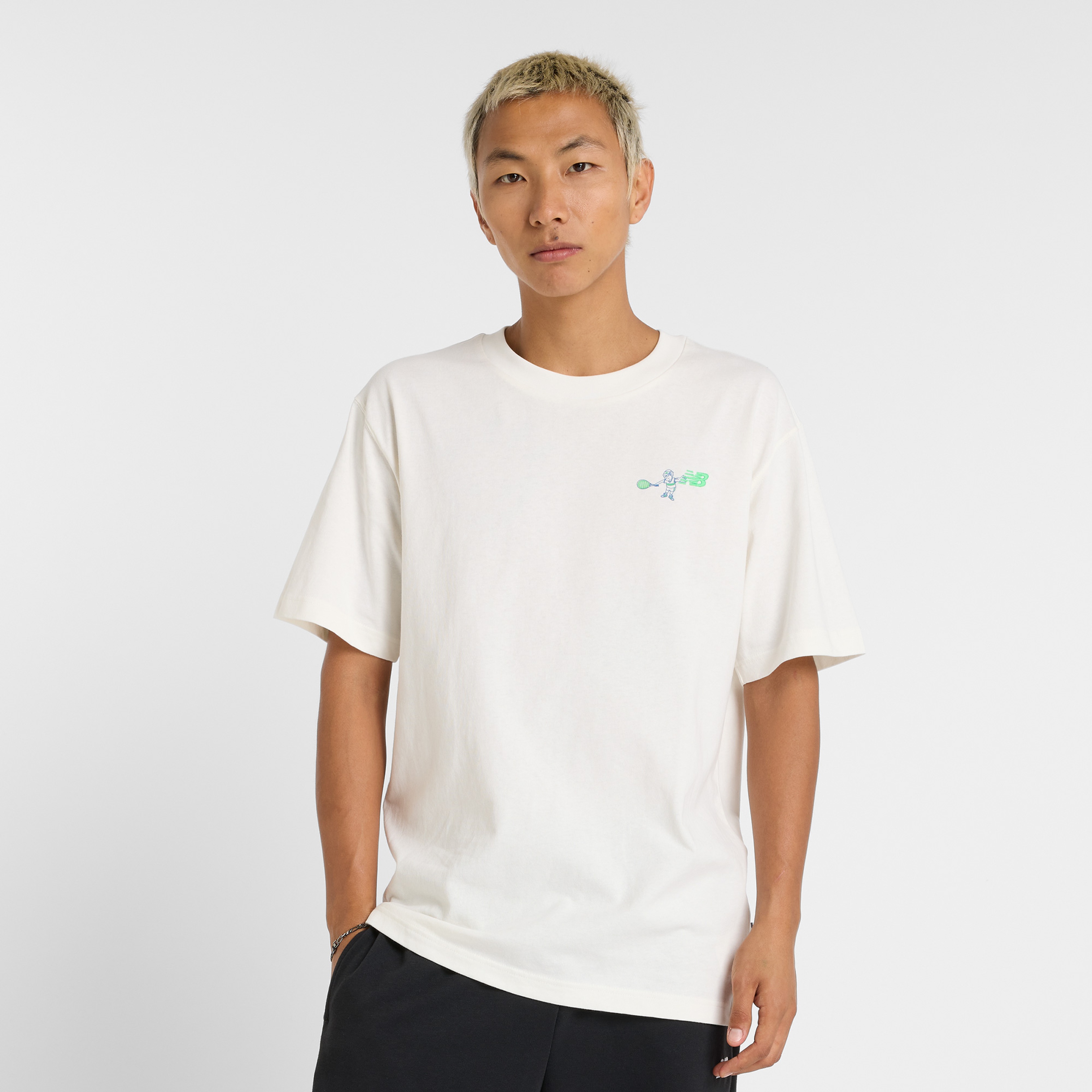 New Balance MT51903 Erkek Beyaz T-Shirt