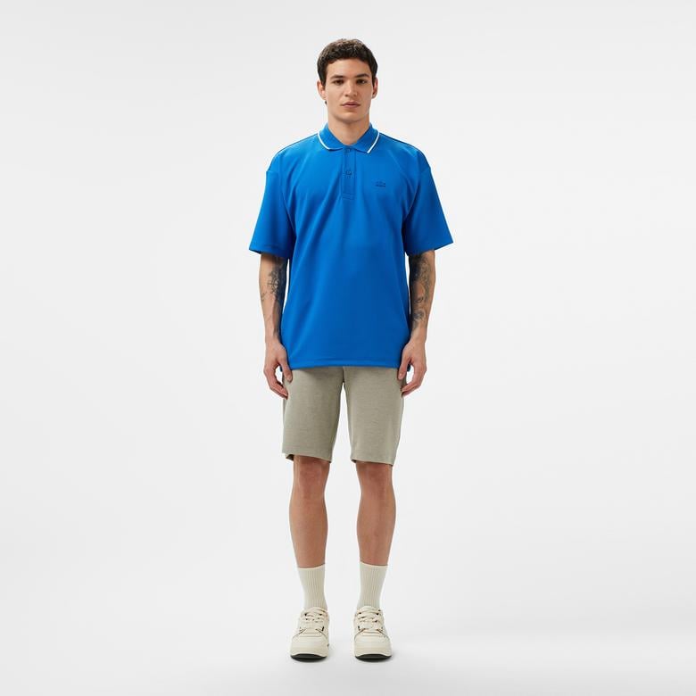 Erkek Oversize Fit Mavi Polo