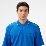 Erkek Oversize Fit Mavi Polo