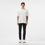 Erkek Oversize Fit Beyaz Polo