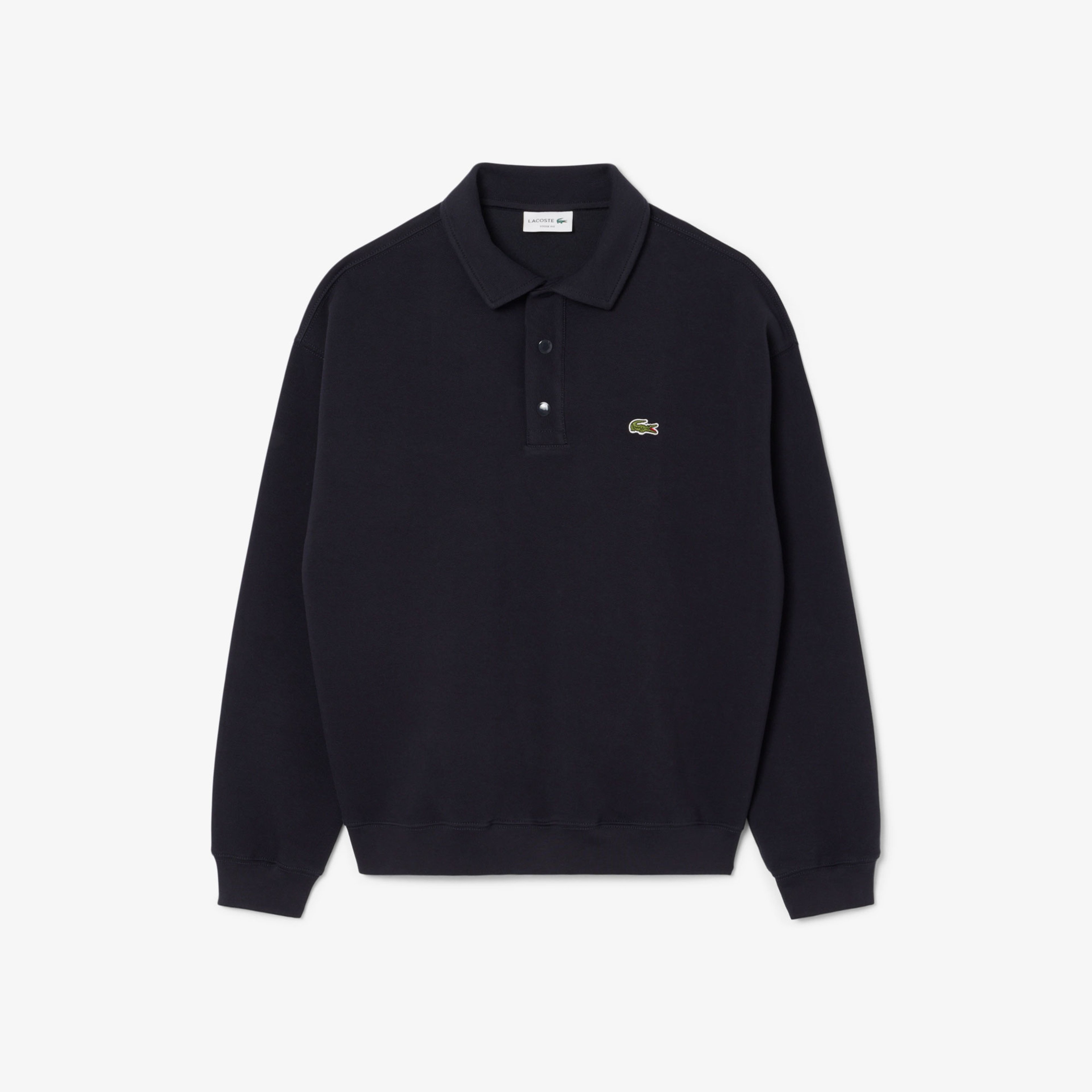 Erkek Loose Fit Polo Yaka Lacivert Sweatshirt