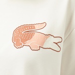 Kadın Bisiklet Yaka Baskılı Beyaz T-Shirt