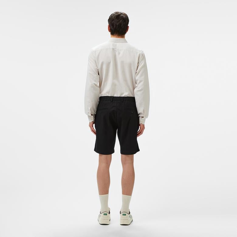 Erkek Regular Fit Siyah Bermuda Şort