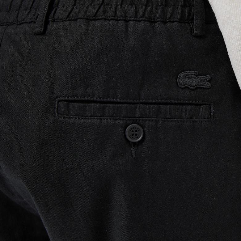 Erkek Regular Fit Siyah Bermuda Şort