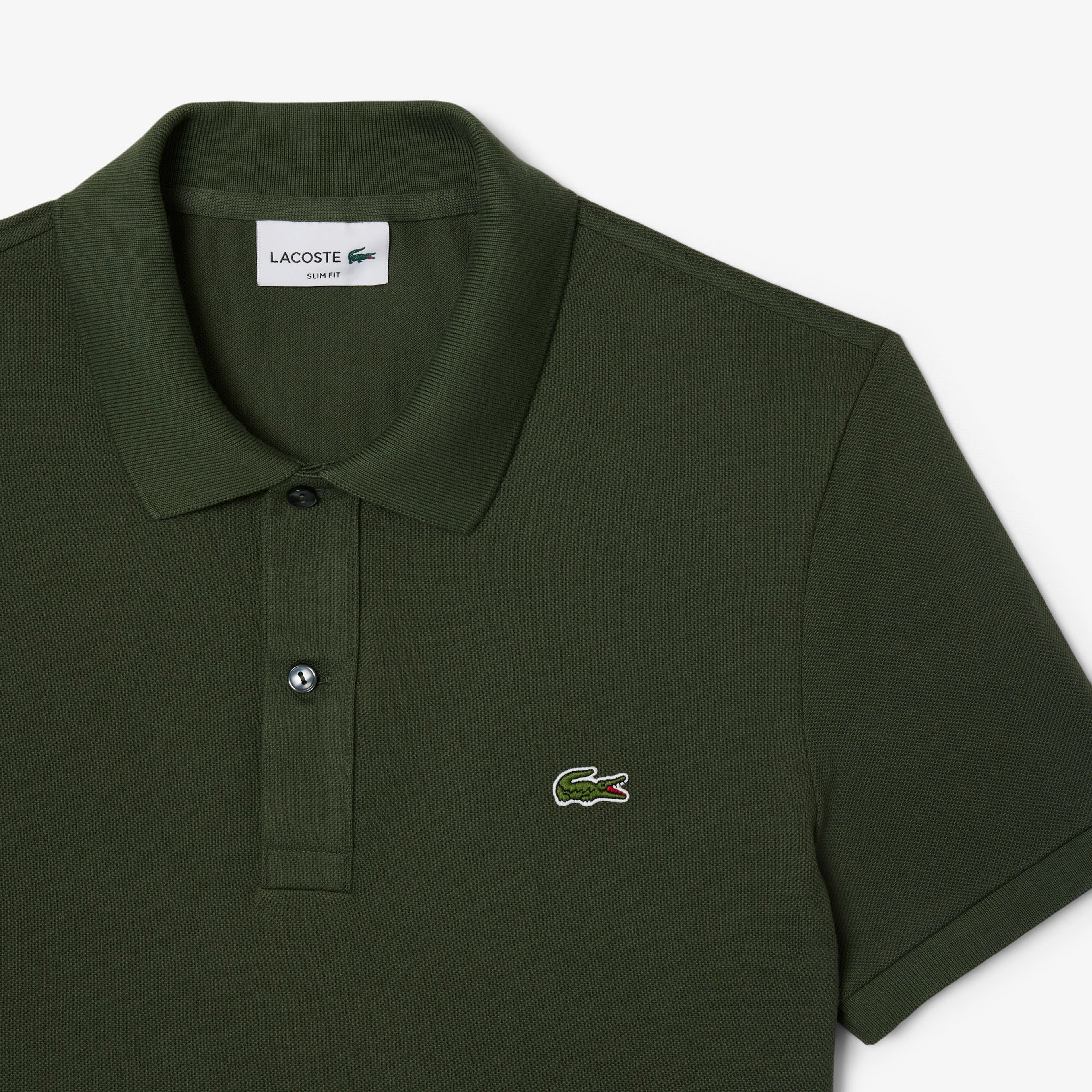 L.12.12 Erkek Slim Fit Haki Polo