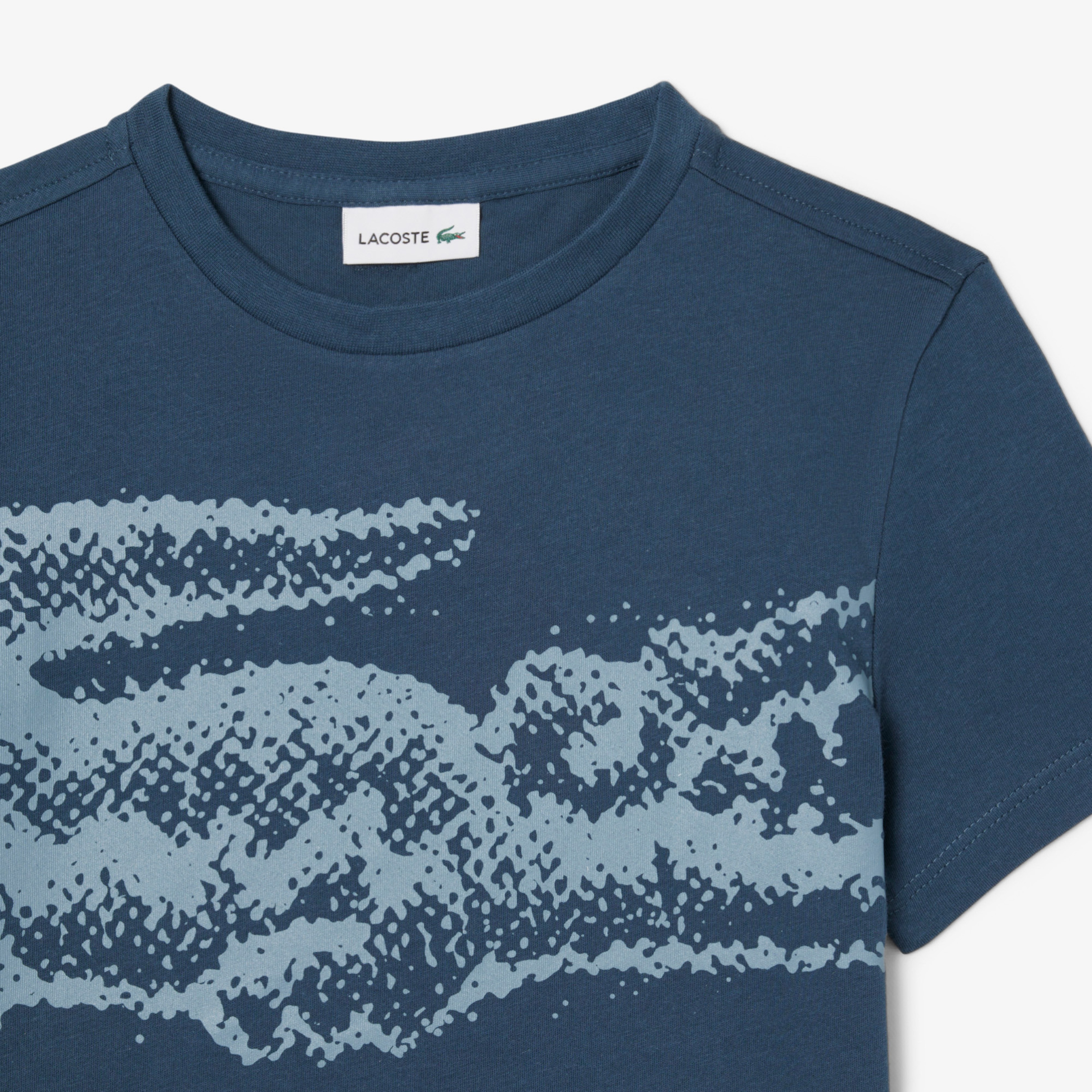 Çocuk Bisiklet Yaka Baskılı Lacivert T-Shirt