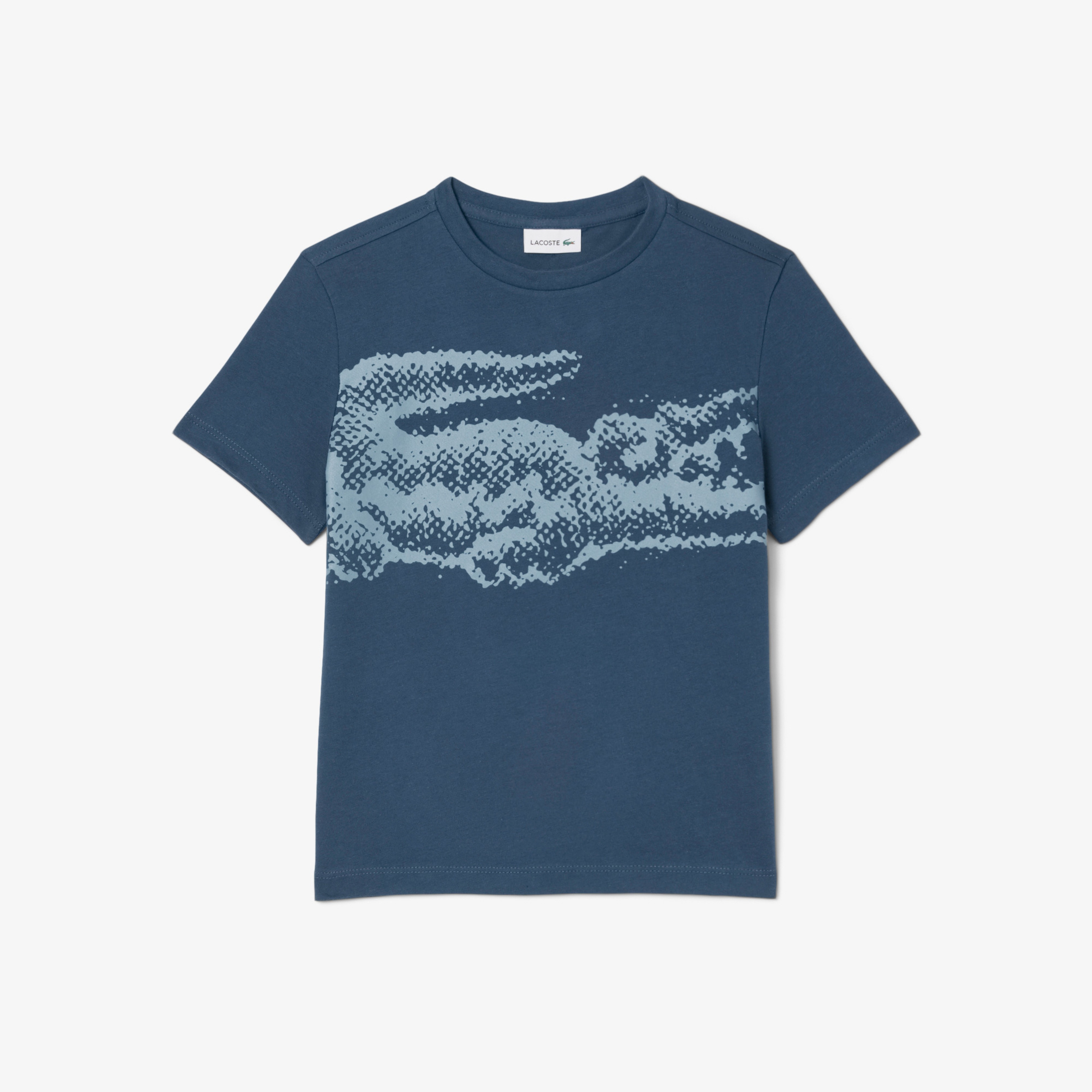 Çocuk Bisiklet Yaka Baskılı Lacivert T-Shirt