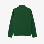 Erkek Regular Fit Fermuarlı Renk Bloklu Yeşil Eşofman Takımı