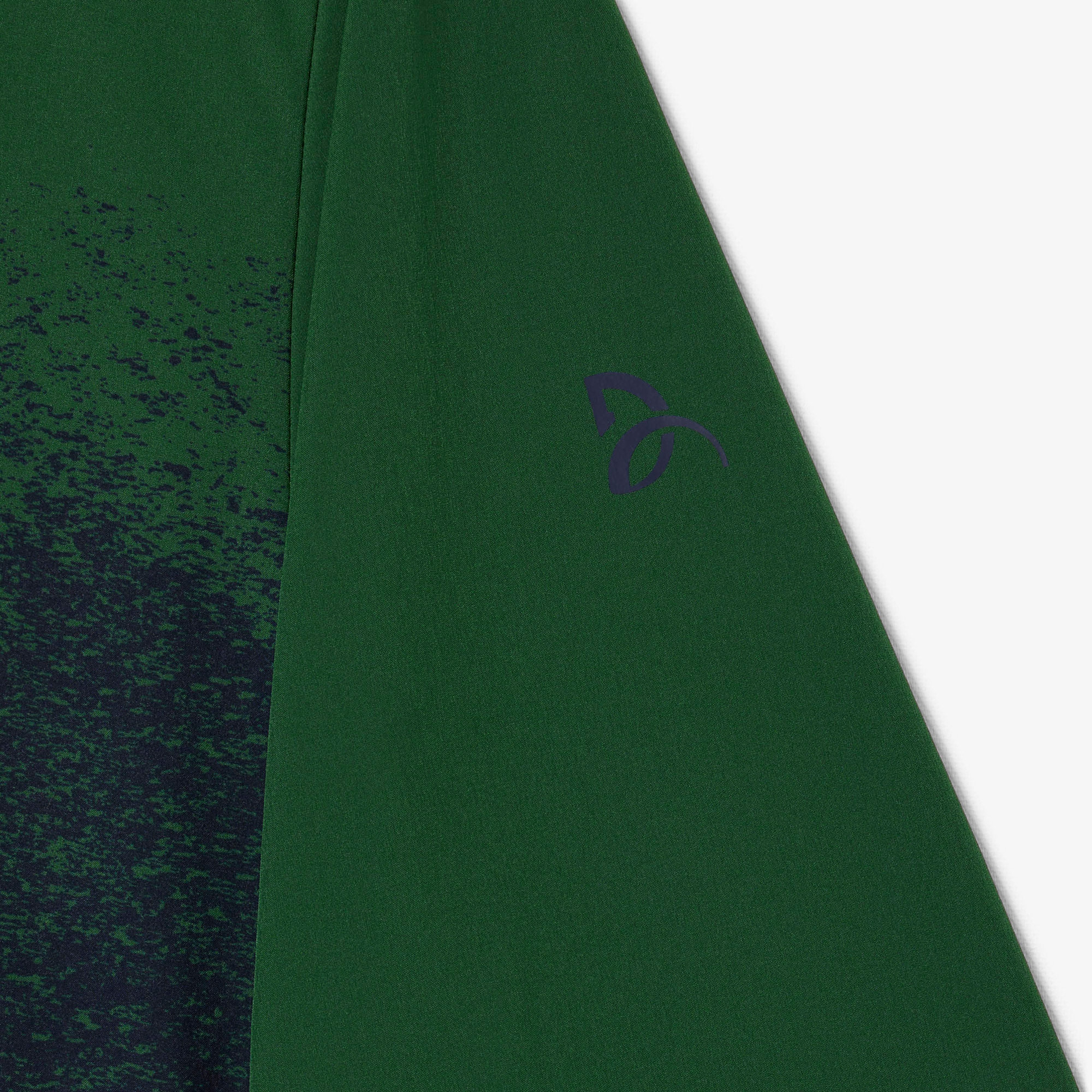 Erkek Regular Fit Fermuarlı Renk Bloklu Yeşil Eşofman Takımı