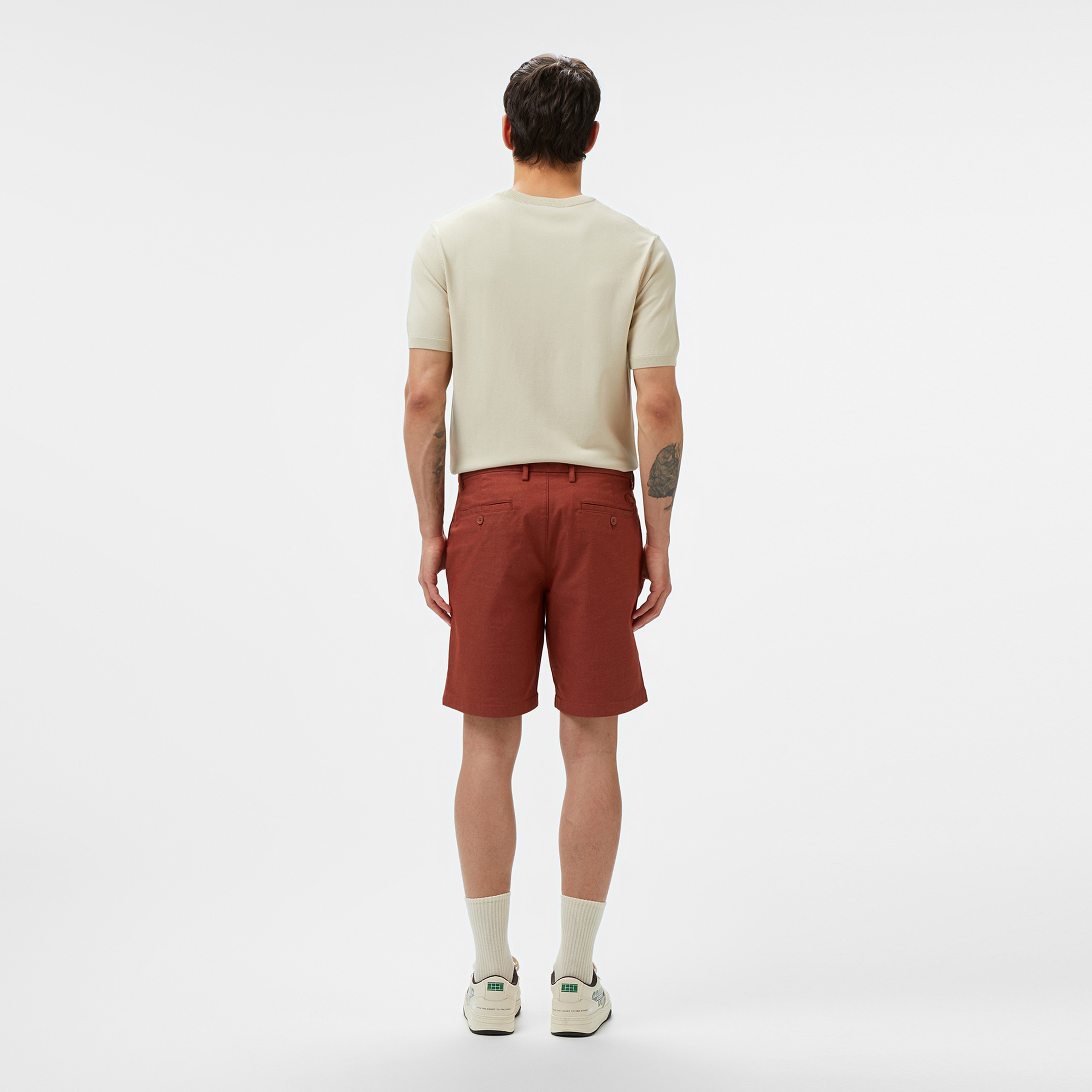 Erkek Slim Fit Kahverengi Bermuda Şort