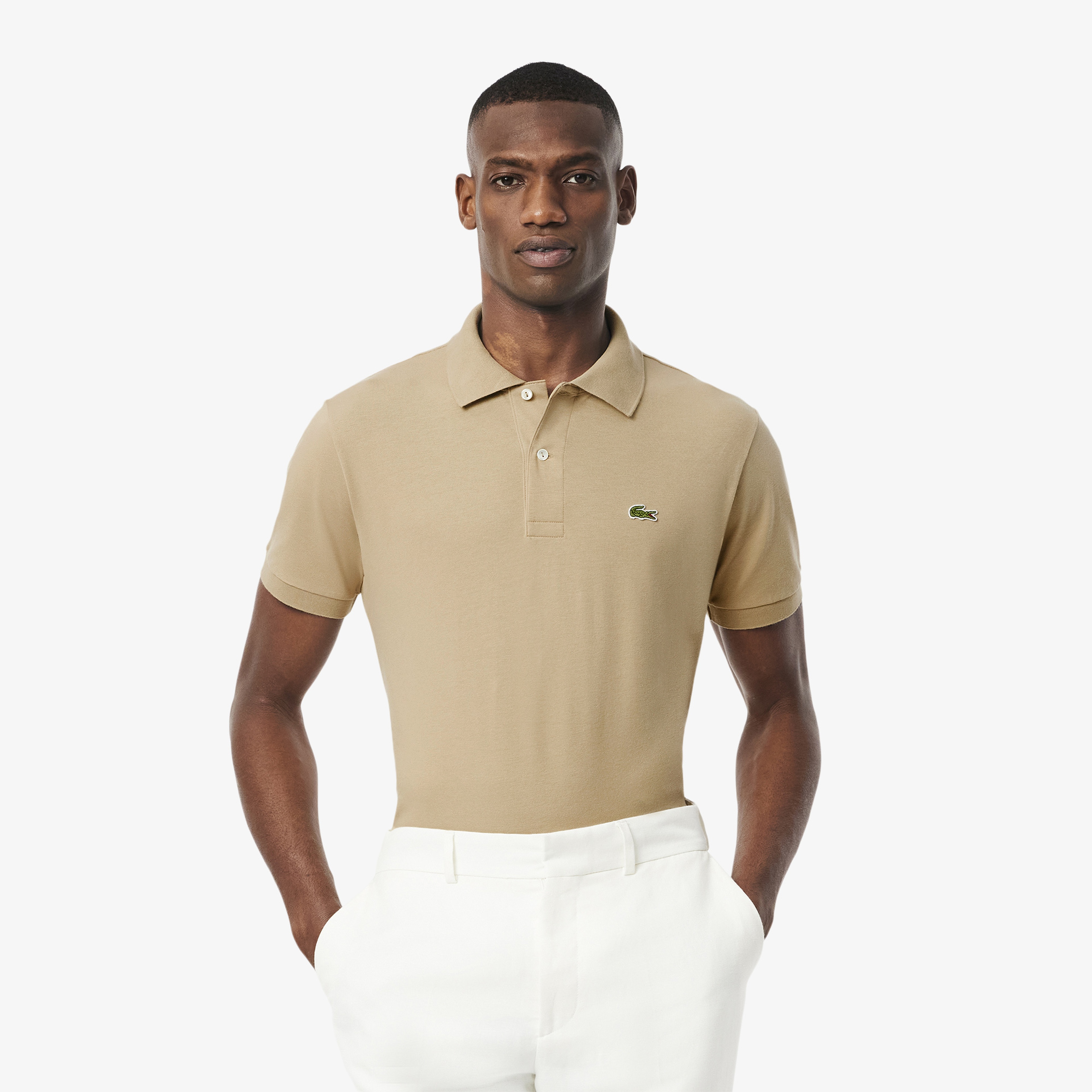 L.12.12 Light Erkek Classic Fit Bej Polo