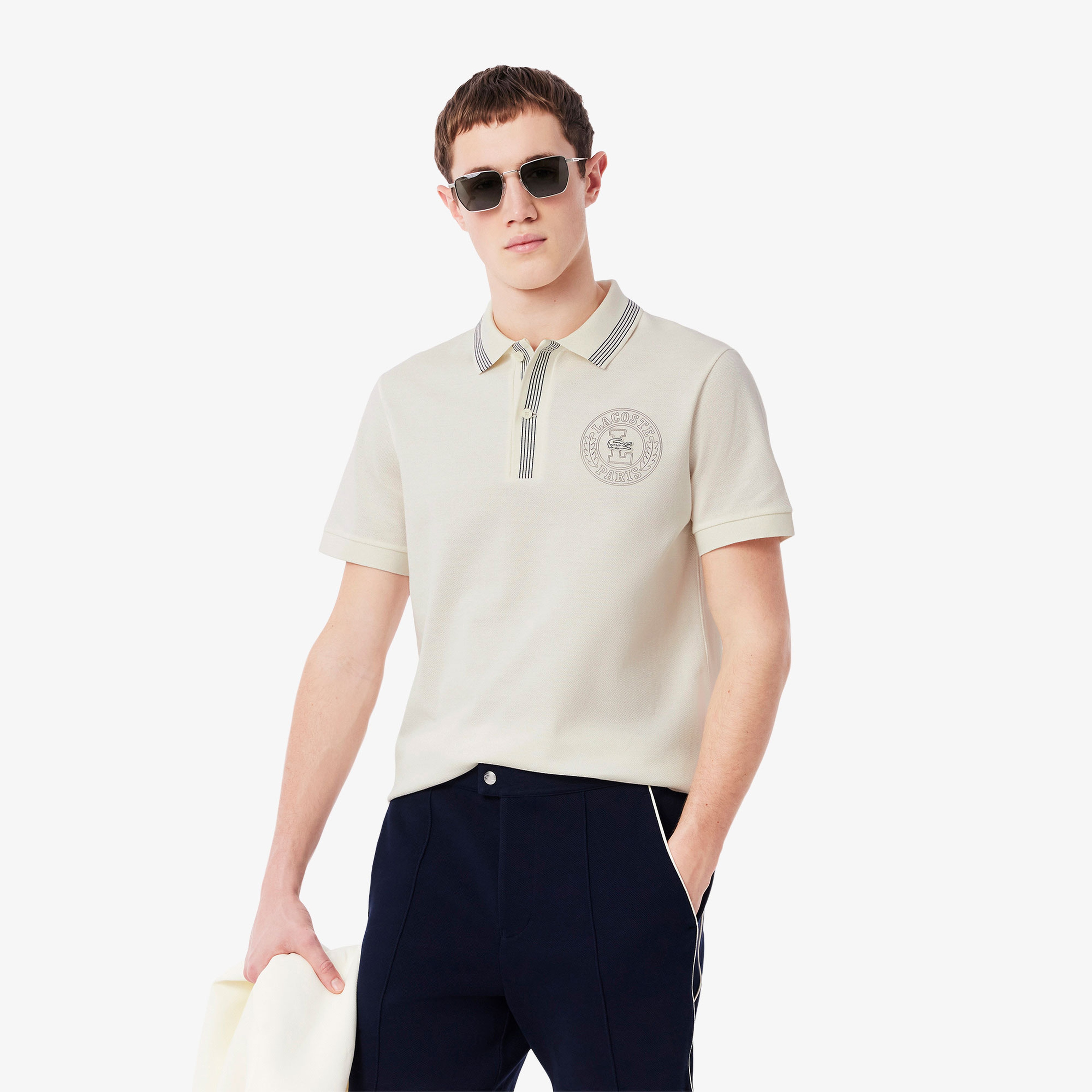 L.12.12 Erkek Regular Fit Krem Polo