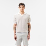 Erkek Kısa Kollu Polo Yaka Krem Triko