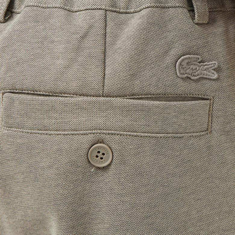 Erkek Tapered Fit Bej Bermuda Şort